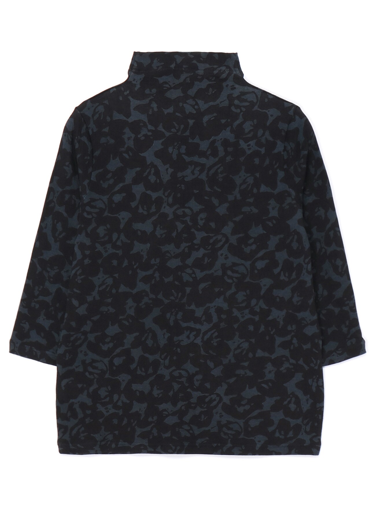 80/1 DUAL-LAYER JERSEY PRINTED TURTLENECK WITH 3/4 LENGTH SLEEVES