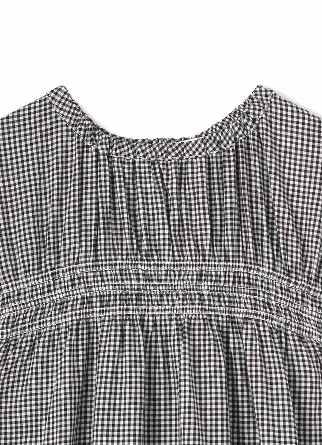 GINGHAM CHECK & COTTON VOILE DRESS