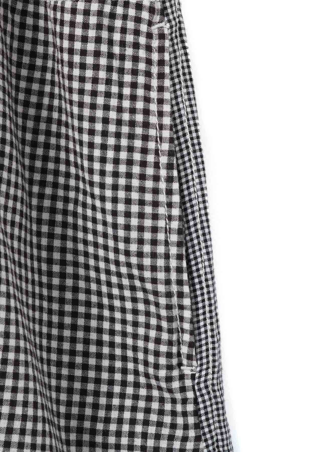 GINGHAM CHECK & COTTON VOILE DRESS