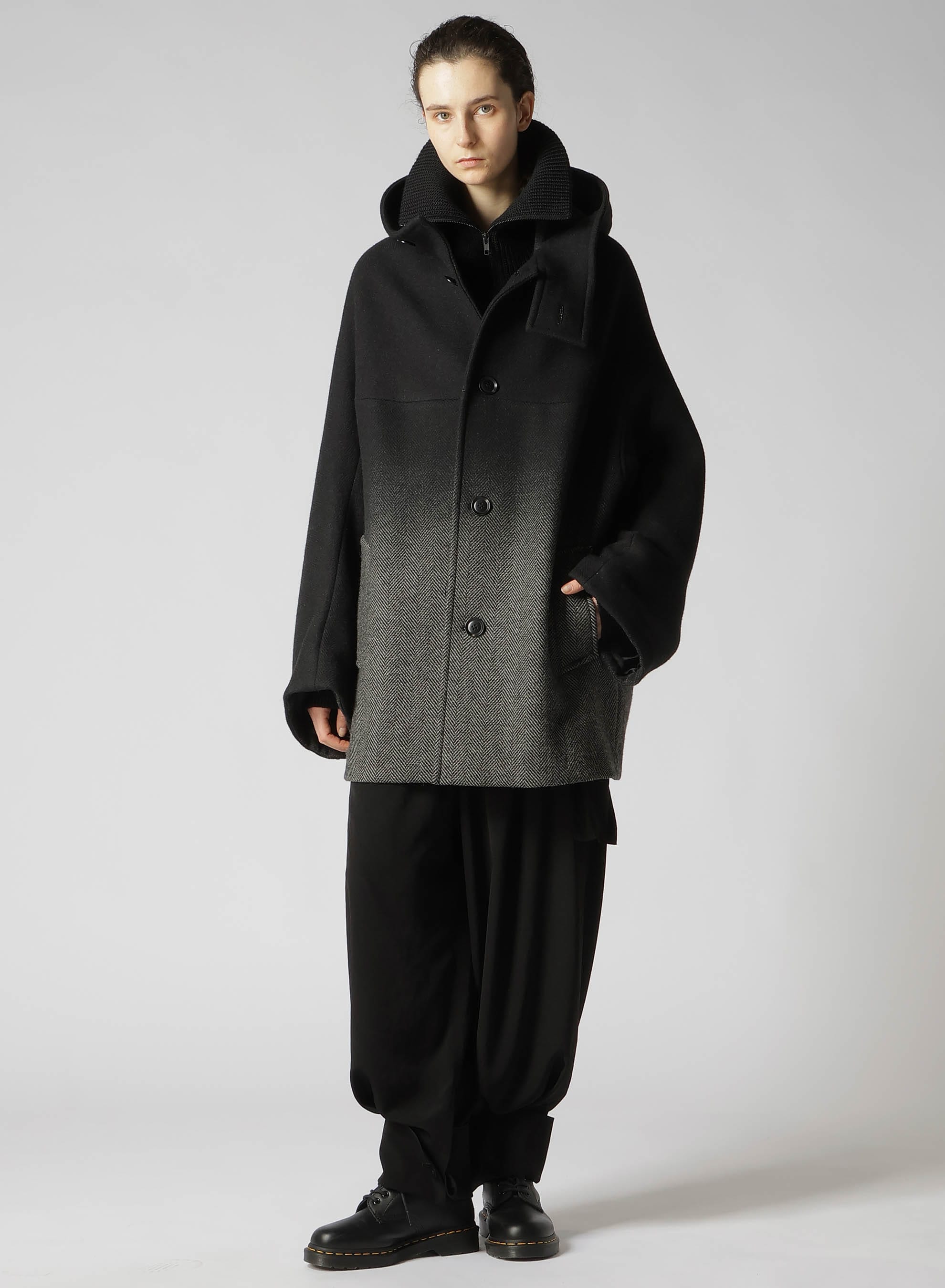 【9/20 12:00(JST) Release】WOOL HERRINGBONE GRADATION SHORT COAT