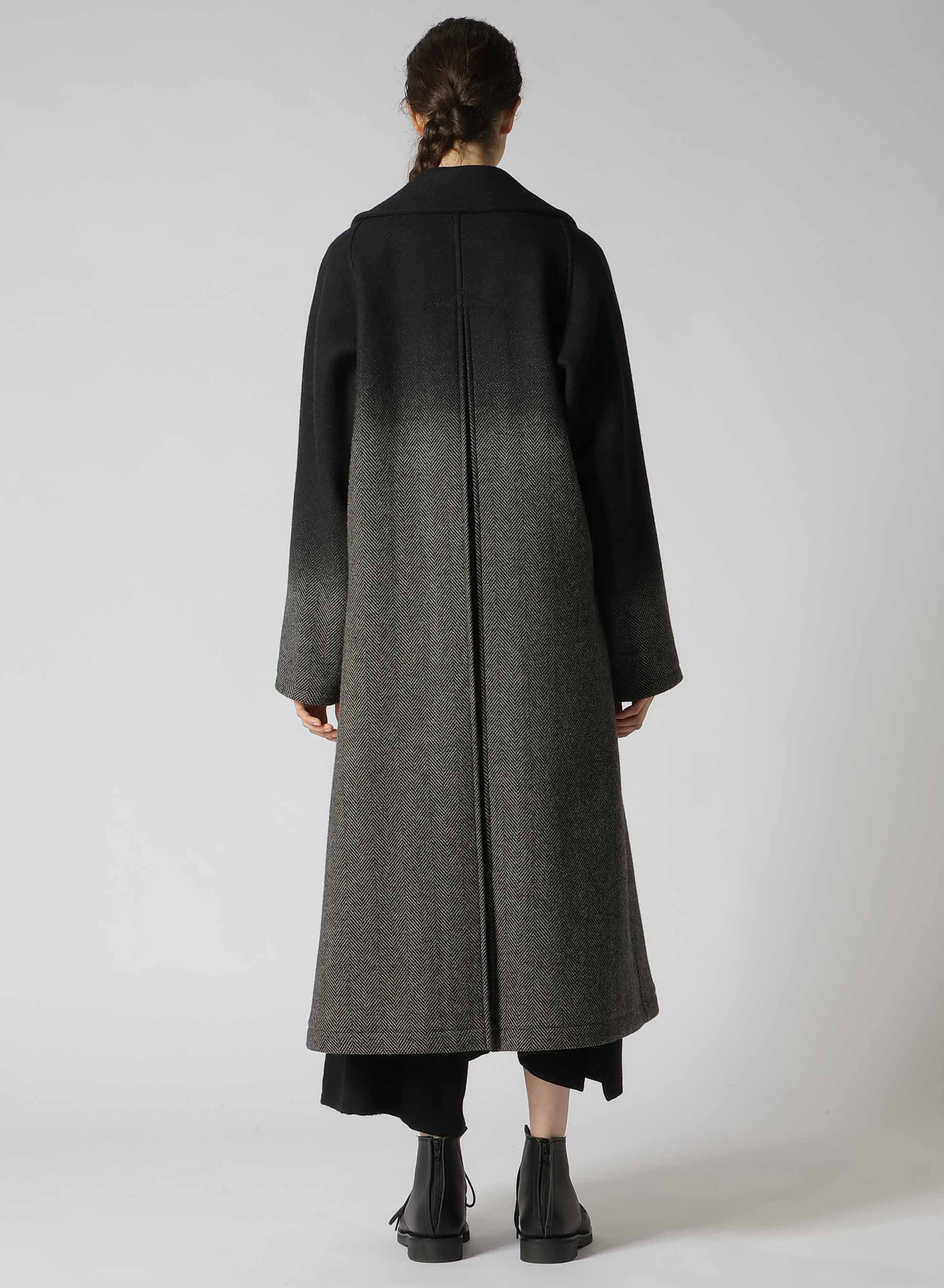 【9/20 12:00(JST) Release】WOOL HERRINGBONE GRADATION LONG COAT