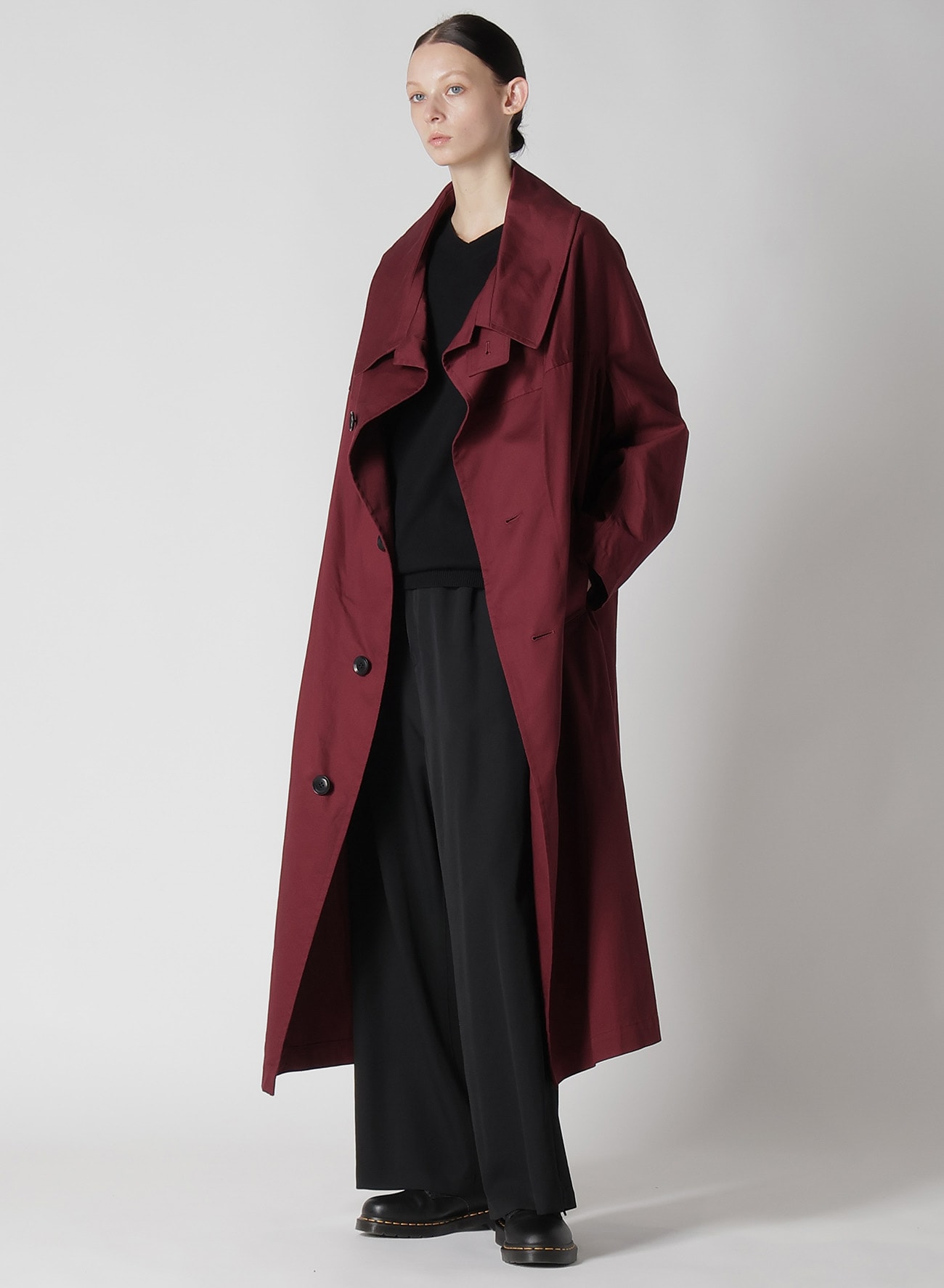 【8/9 12:00(JST) Release】[Y's BORN PRODUCT] COTTON TWILL LONG CAPE COAT