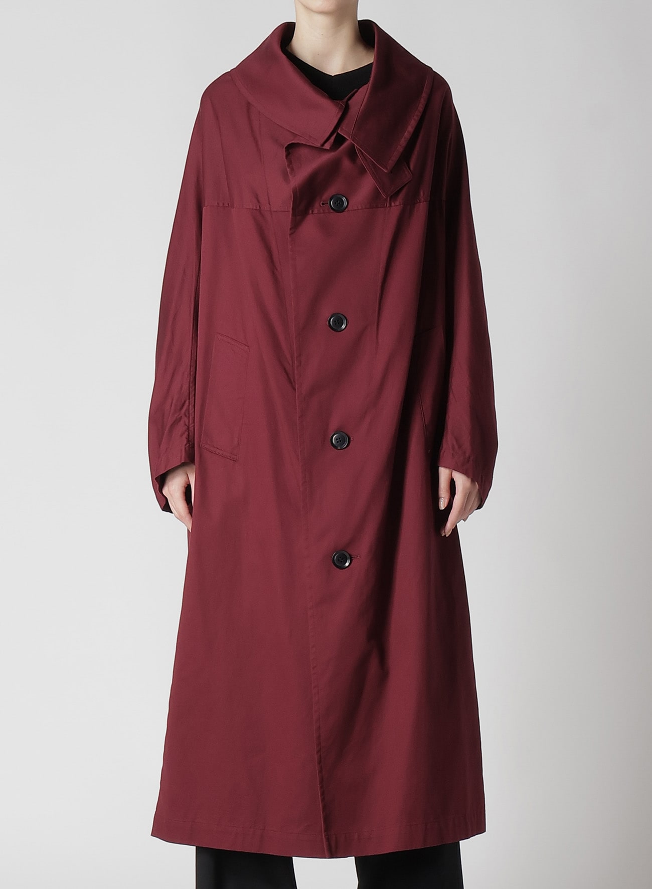 【8/9 12:00(JST) Release】[Y's BORN PRODUCT] COTTON TWILL LONG CAPE COAT