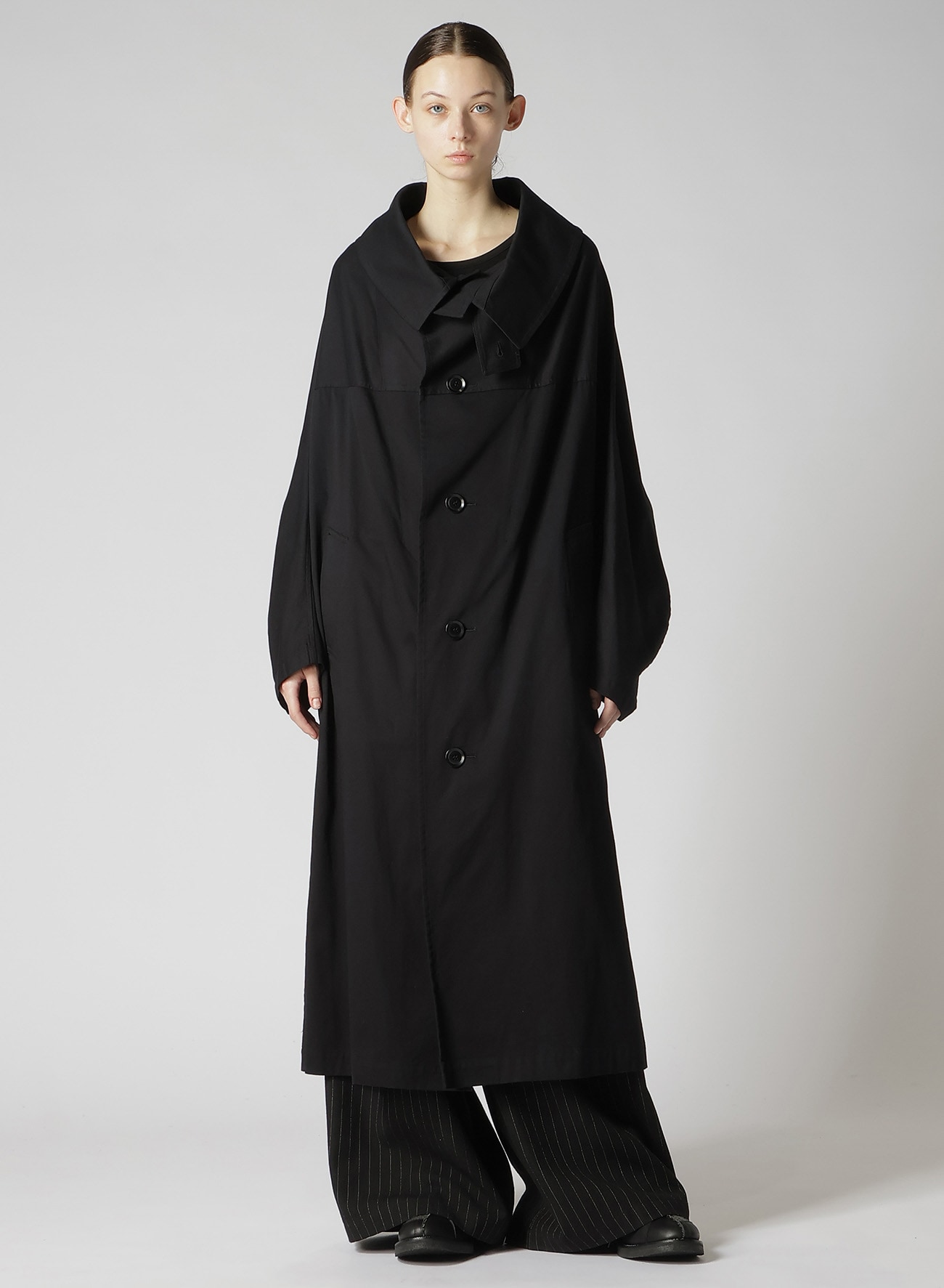 【8/9 12:00(JST) Release】[Y's BORN PRODUCT] COTTON TWILL LONG CAPE COAT