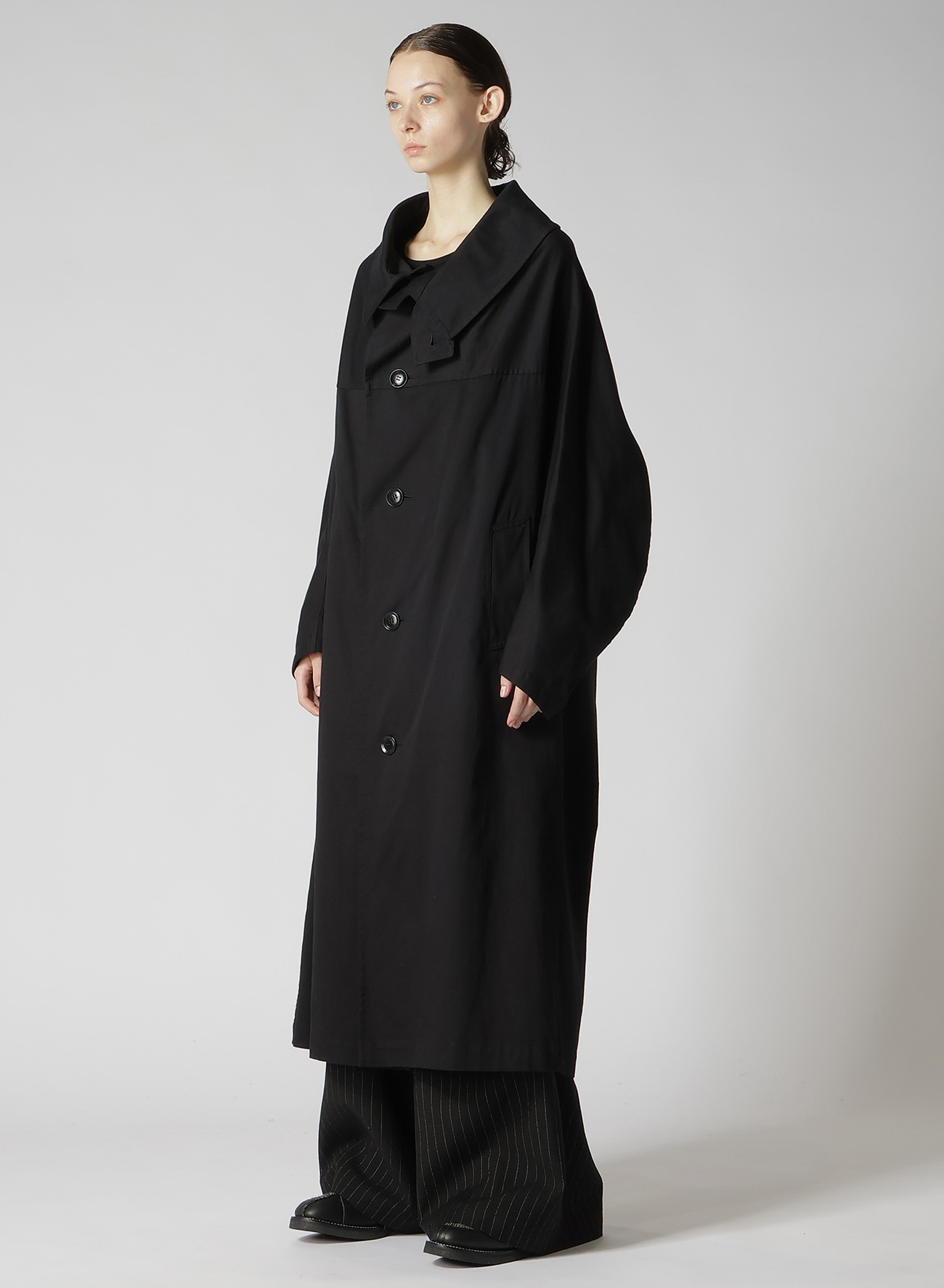 【8/9 12:00(JST) Release】[Y's BORN PRODUCT] COTTON TWILL LONG CAPE COAT