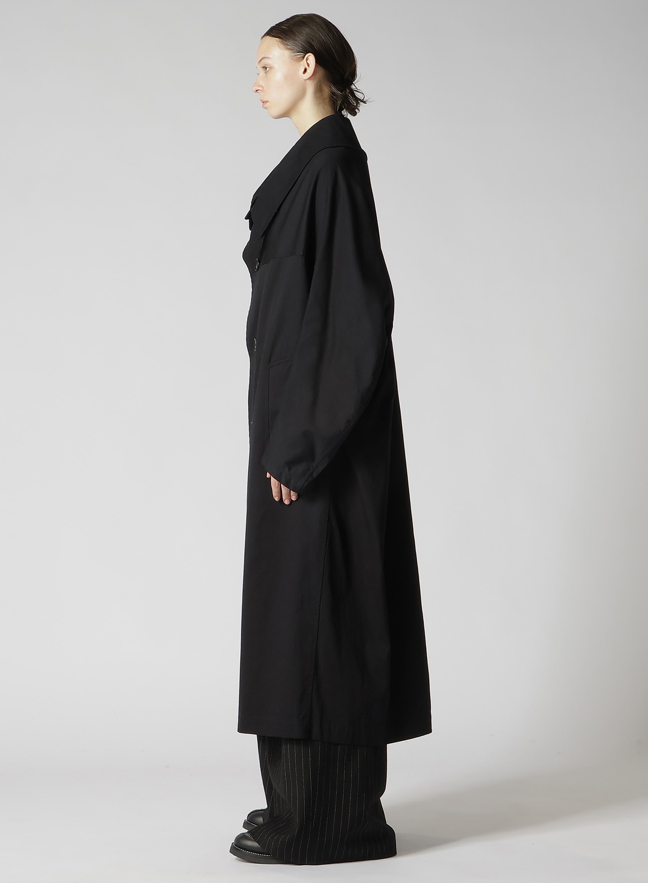 【8/9 12:00(JST) Release】[Y's BORN PRODUCT] COTTON TWILL LONG CAPE COAT