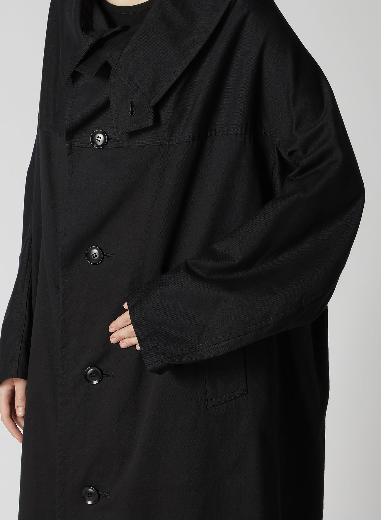 【8/9 12:00(JST) Release】[Y's BORN PRODUCT] COTTON TWILL LONG CAPE COAT