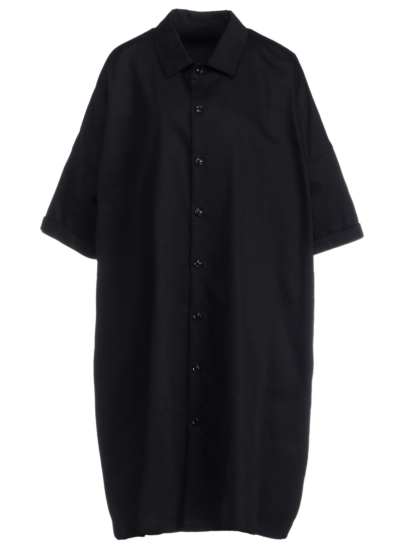 [Y's BORN PRODUCT] COTTON TWILL HALF SLEEVE SHIRT DRESS