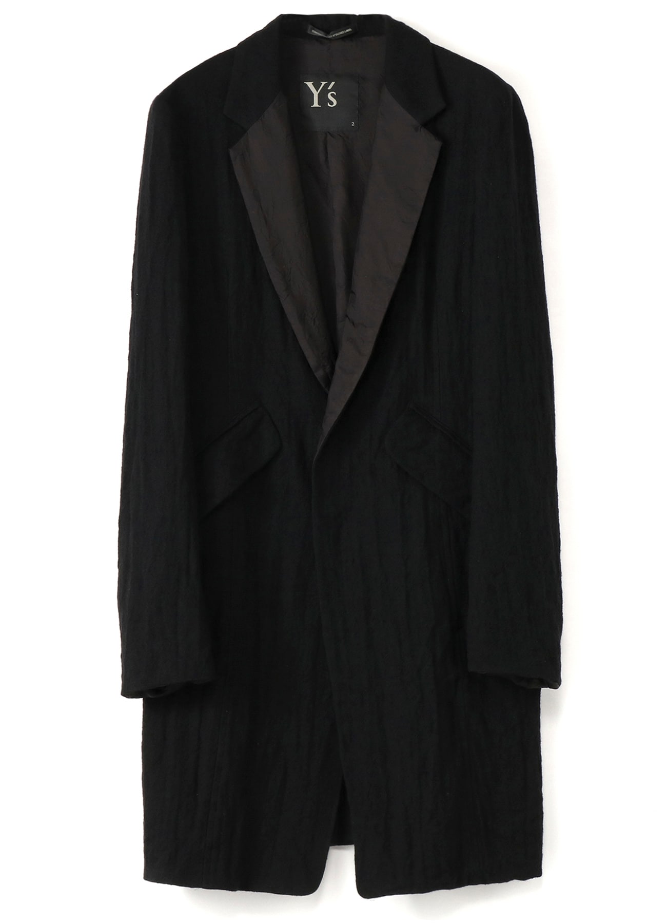 WOOL ROUGH TWILL GARMENT MILLING LONG TAILORED JACKET