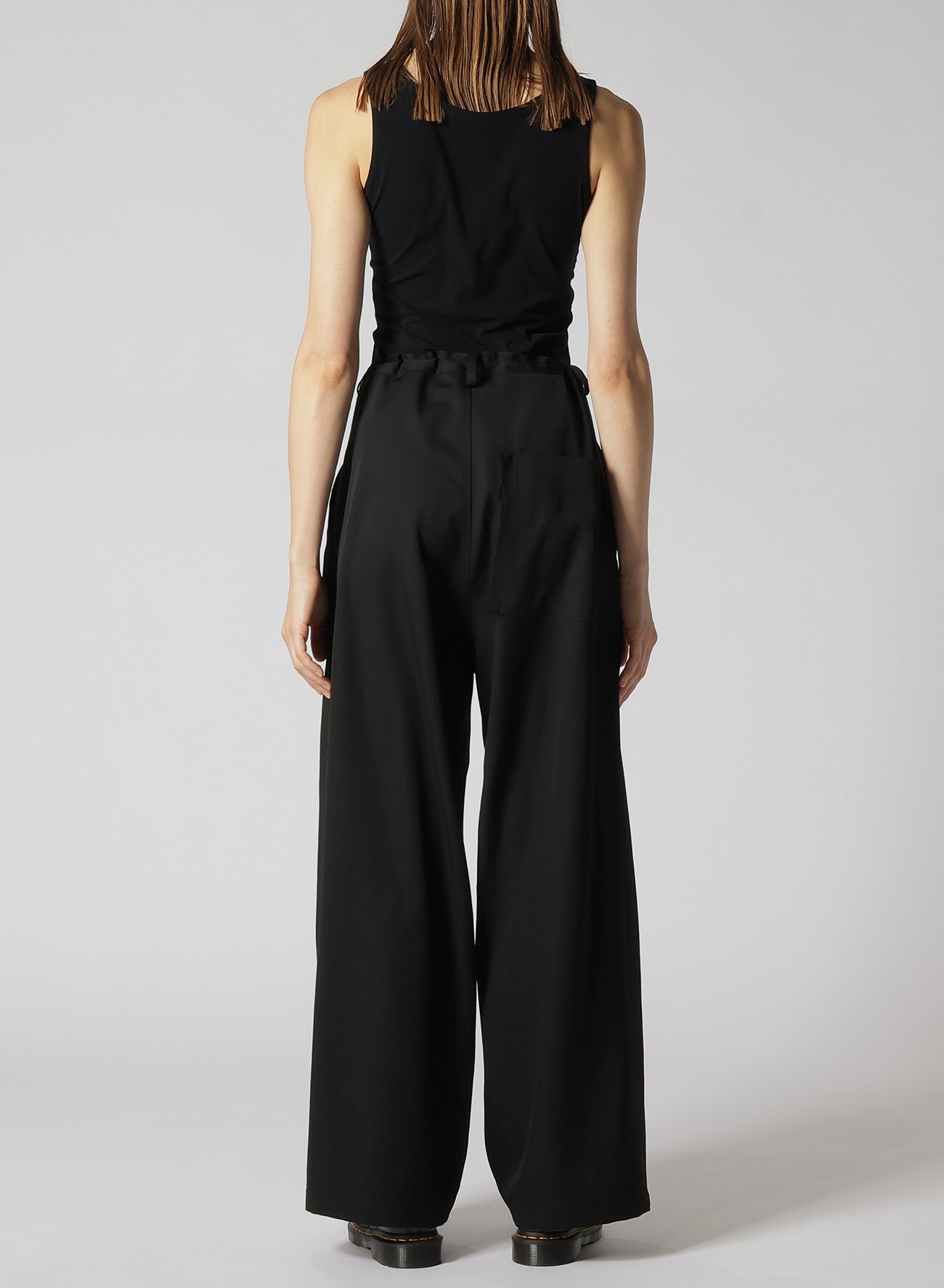 WOOL GABARDINE LONG STRAIGHT PANTS