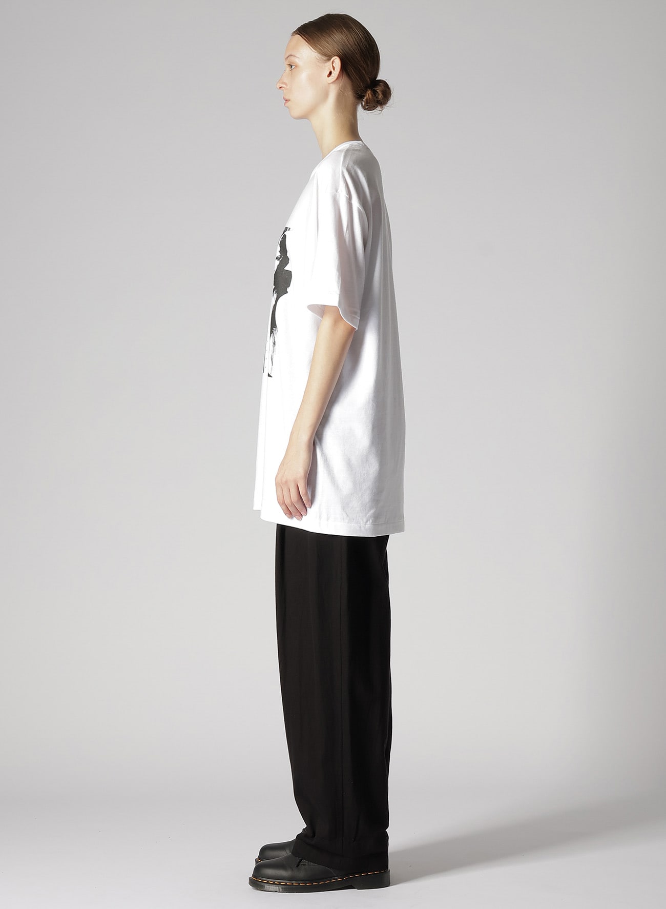 Y's x MAX VADUKUL]PICTURE PIGMENT SHORT SLEEVE T-SHIRTS(S White 