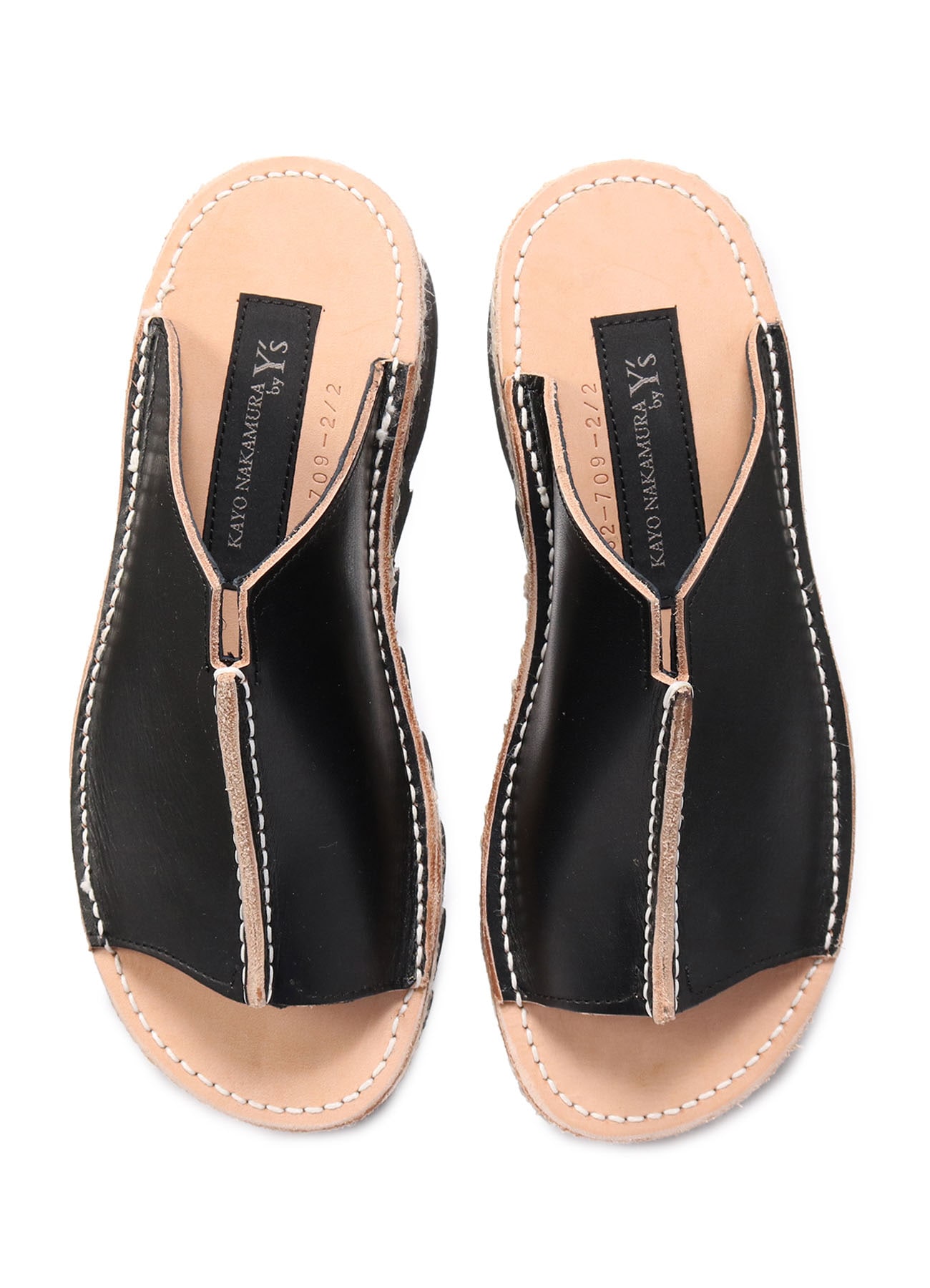 THICH NUME LEATHER B CENTER CONNECTED SANDALS