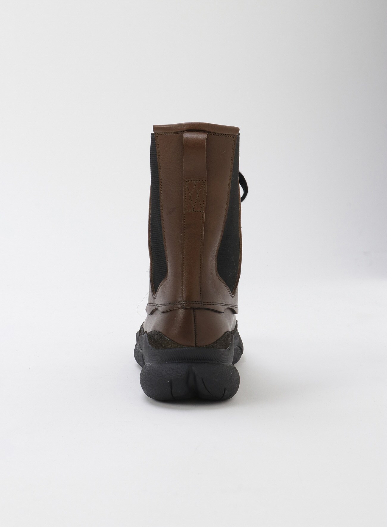 MATTE LEATHER COMBI MOCHA GORE KNITTED BOOTS