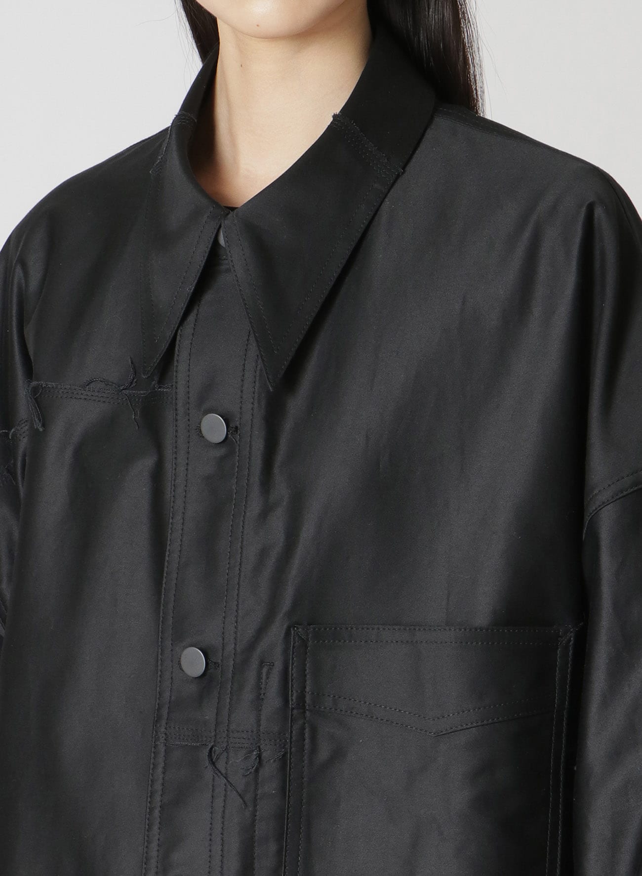 EXTRA LONG STAPLE COTTON MOLESKIN PATCHED JACKET