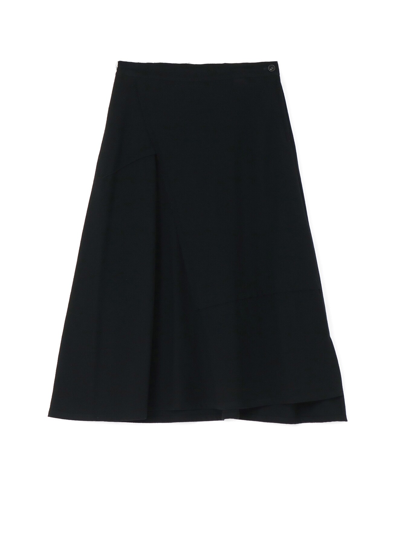 WOOL FLANNEL PATCH FLARE SKIRT