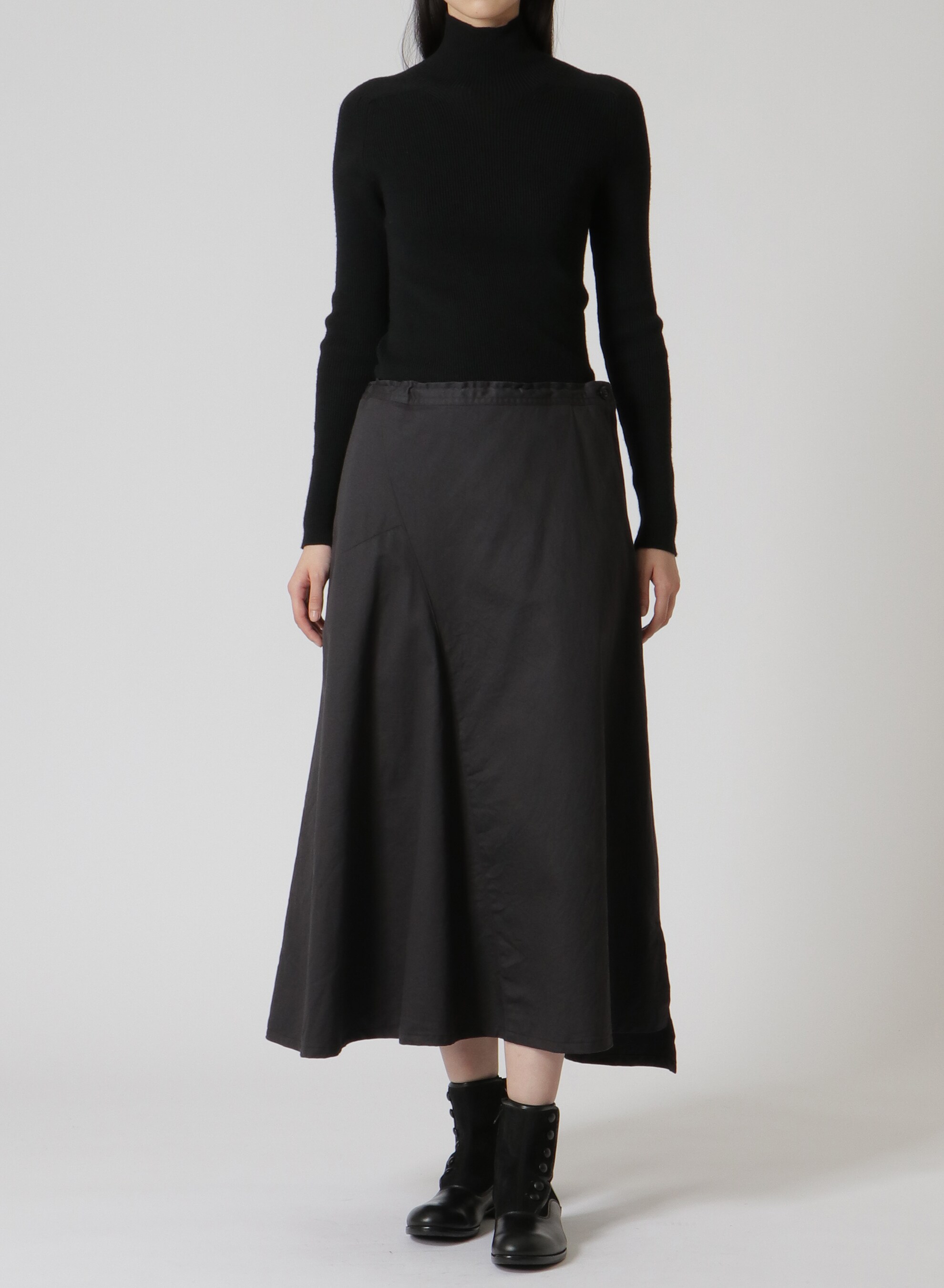 [Y's BORN PRODUCT]COTTON TWILL DART FLARE SKIRT