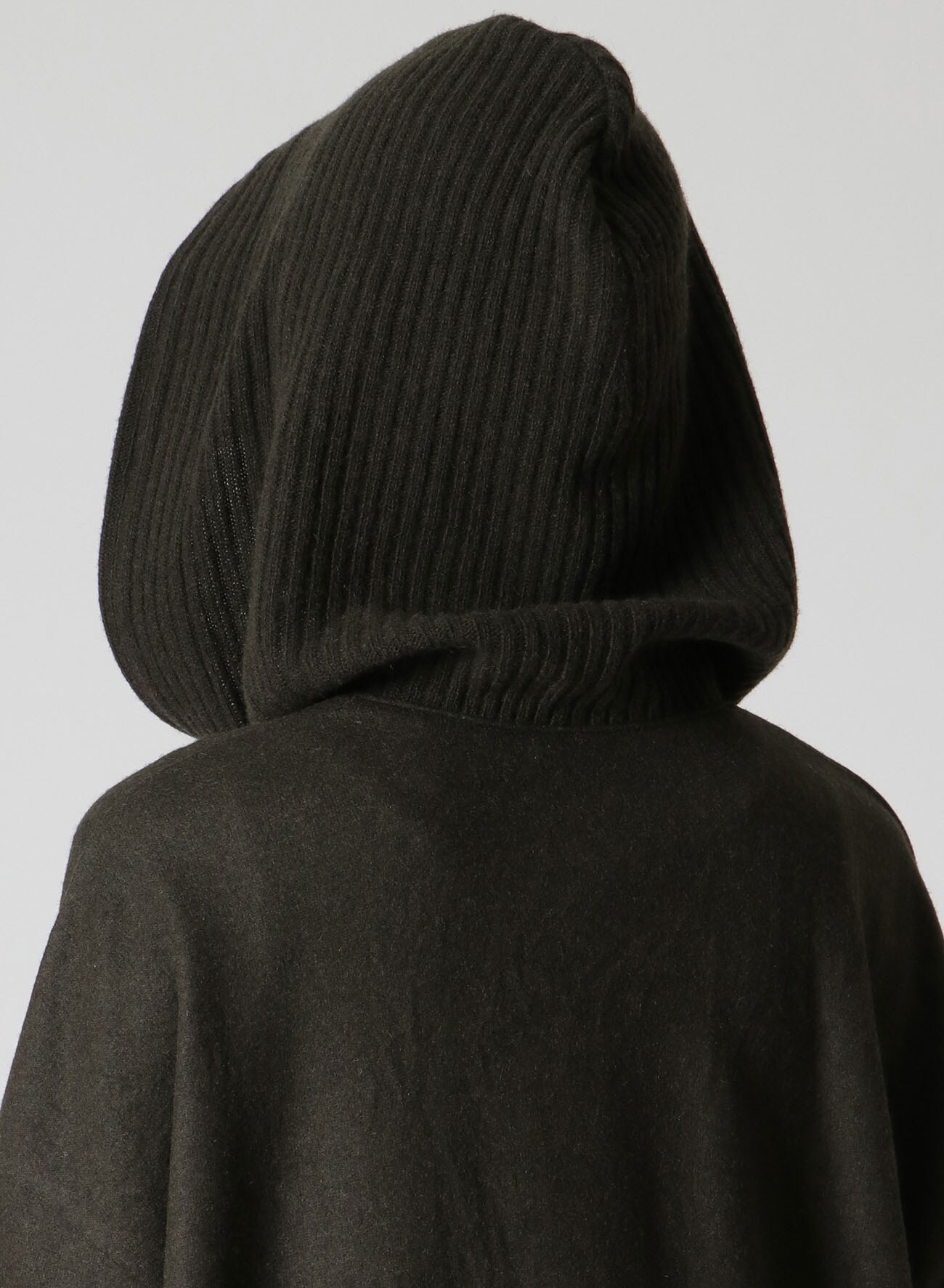MIDDLE PLAIN STITCH BUTTON HOODED LONG T