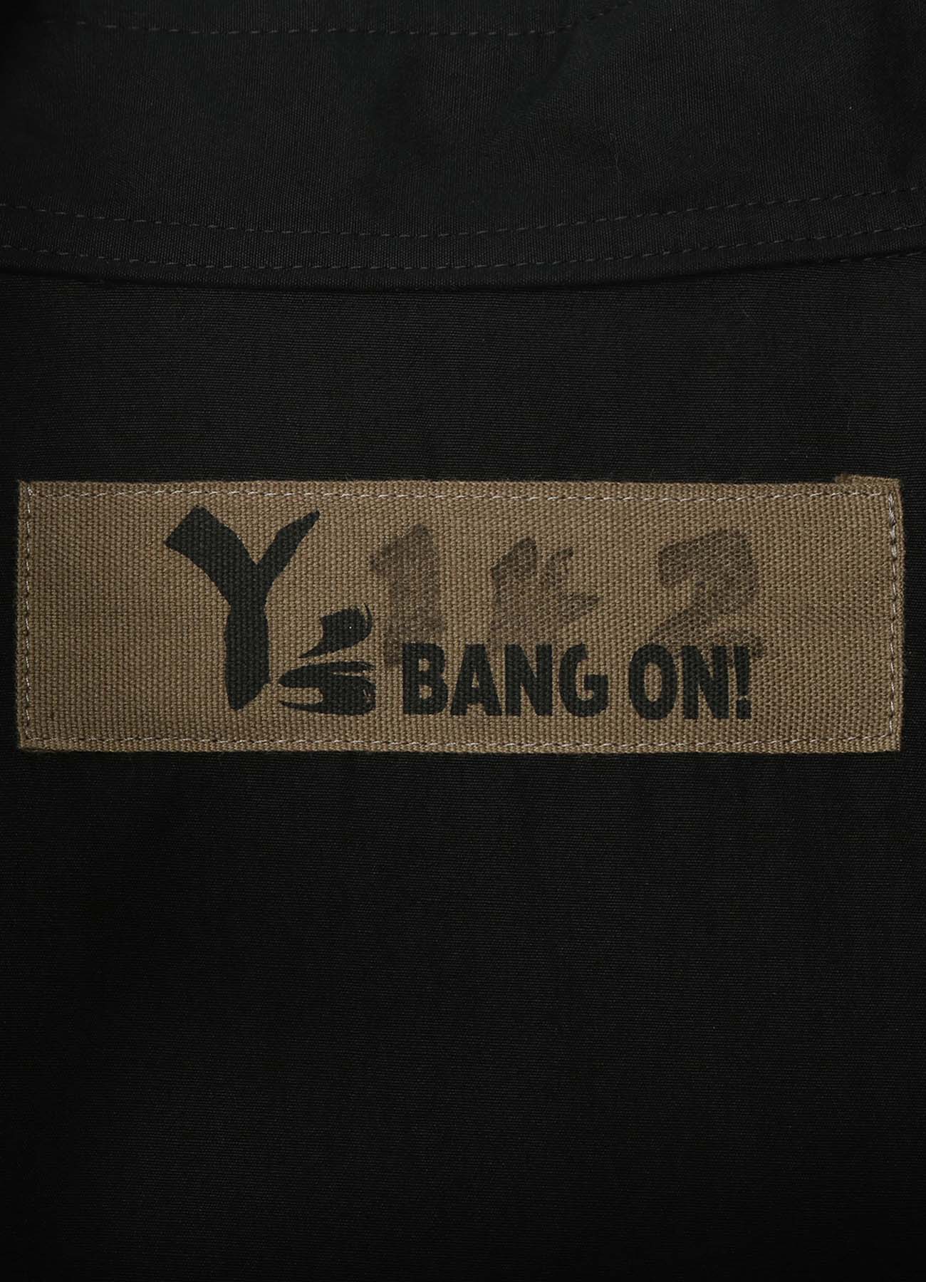 Y's BANG ON!No.142 BLACK BROAD CHINA BUTTON SHIRTS