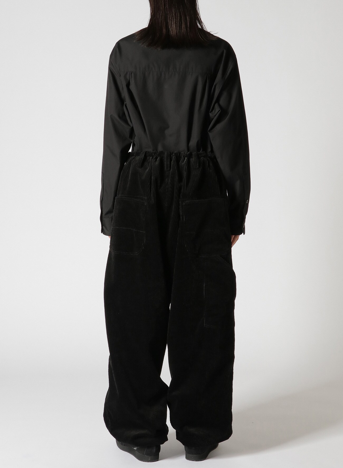 Y's BANG ON!No.129 THICK CORDUROY + CORDUROY PATCH WORK KNEE PAD WIDE PANTS