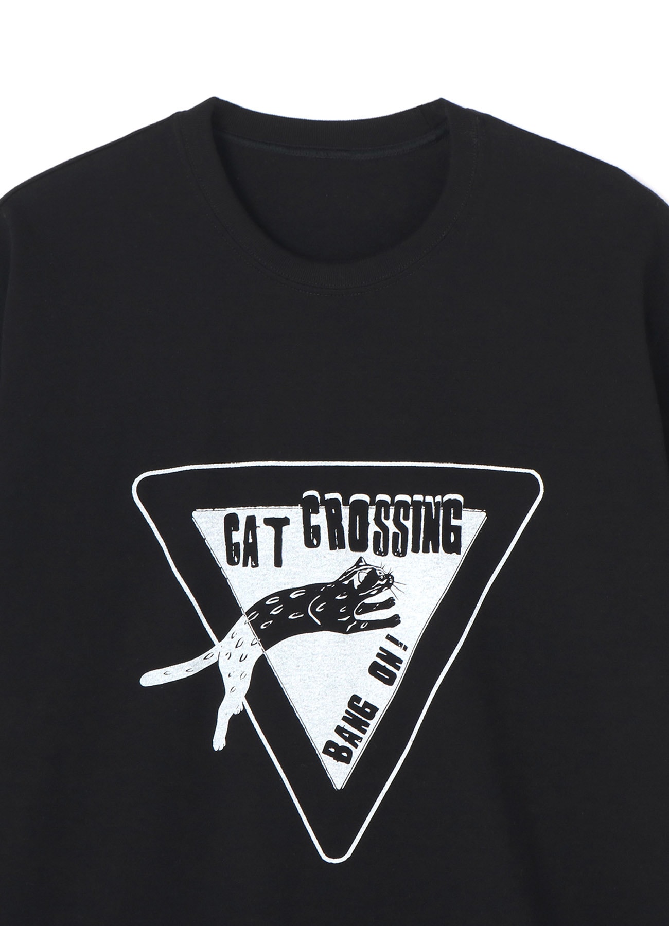 Y's BANG ON!ROAD SIGN T-Shirt CAT CROSSING