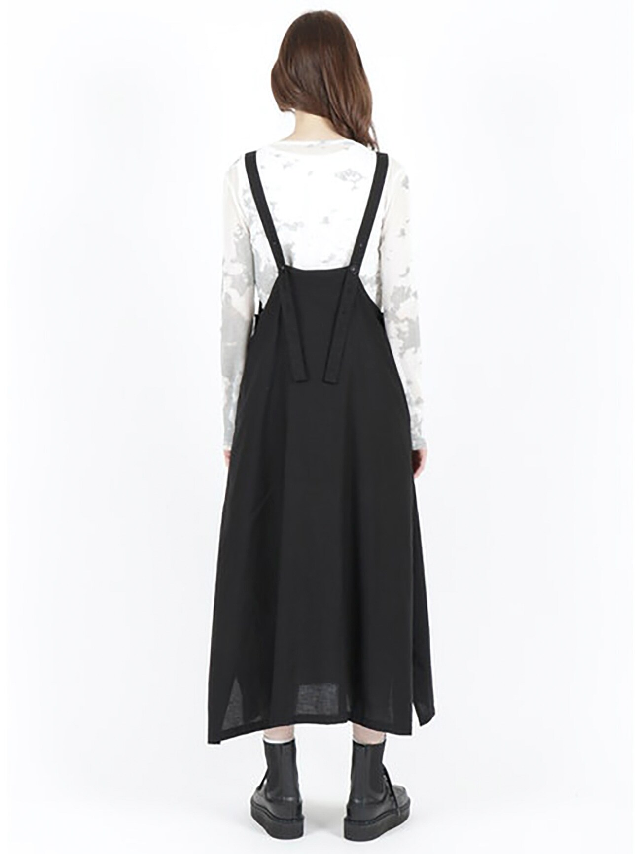 [Y's BORN PRODUCT]COTTON THIN TWILL FRONT TUCK DRESS