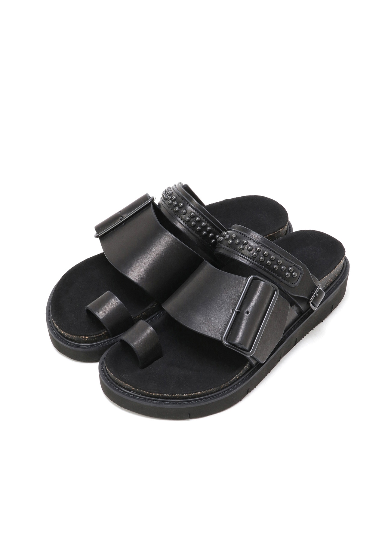 TANNED LEATHER STUDS SANDAL