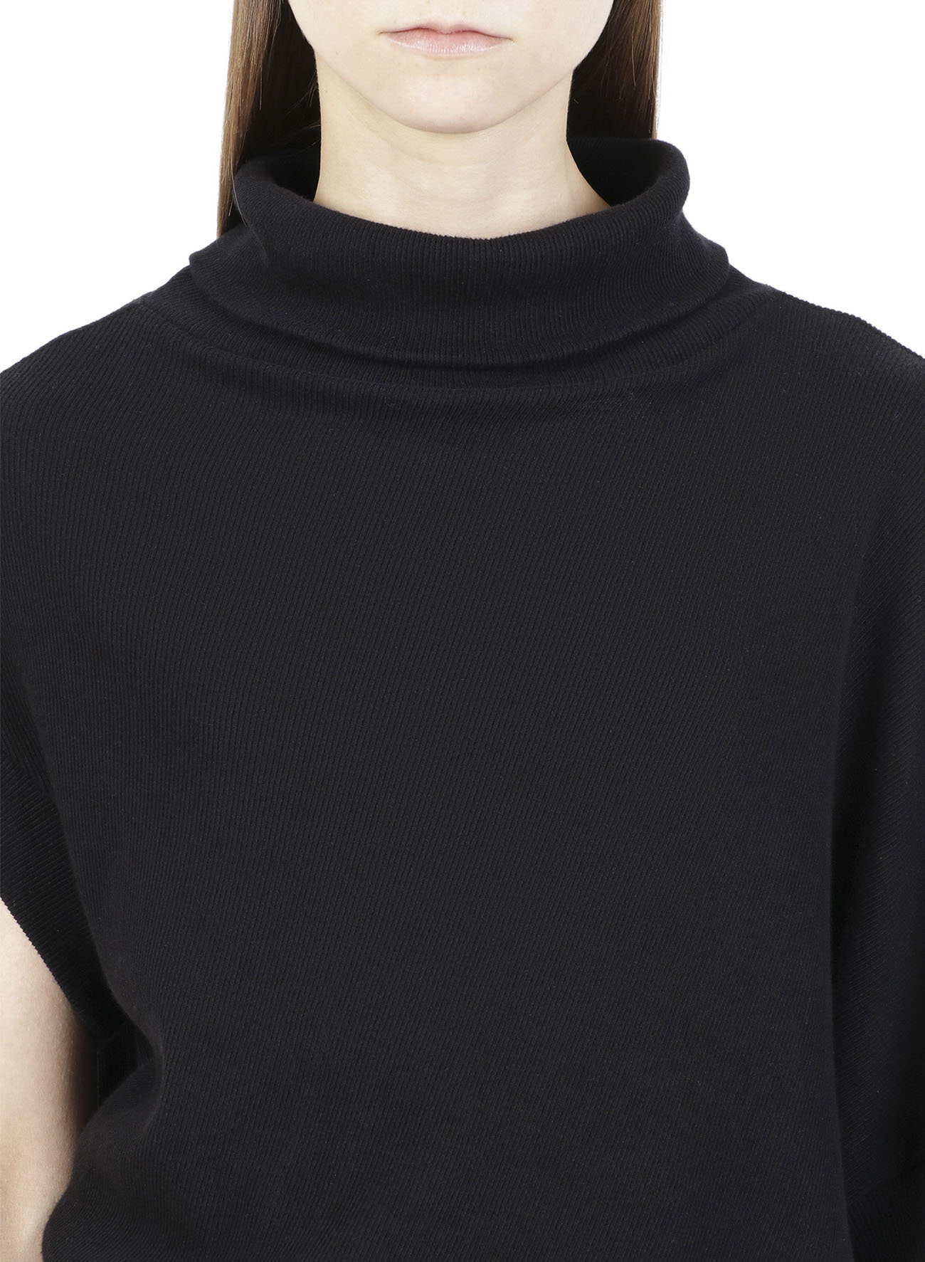 SOFT MIXED UP OFF HIGH NECK DESIGN PULLOVER