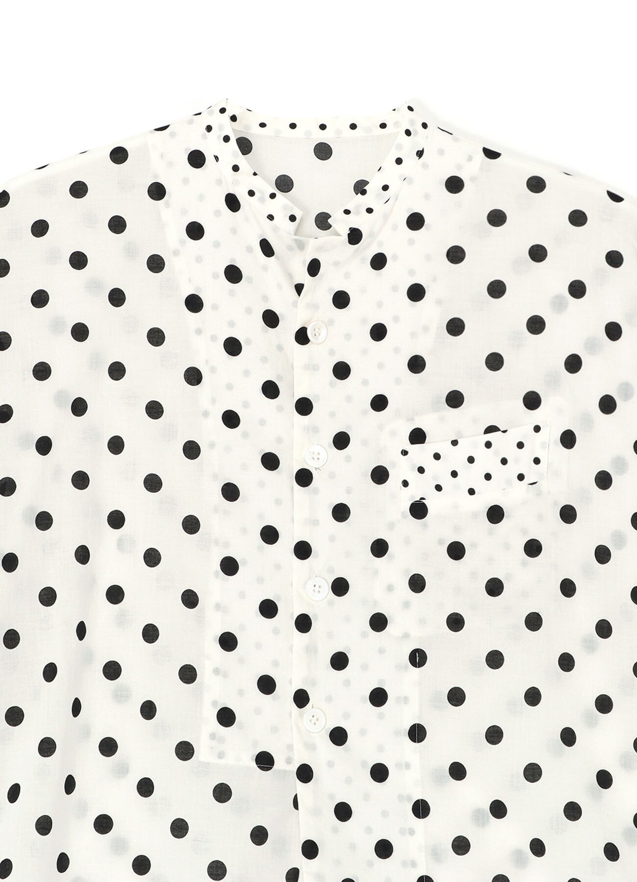 Black And White Polka Dot Printed Shirt