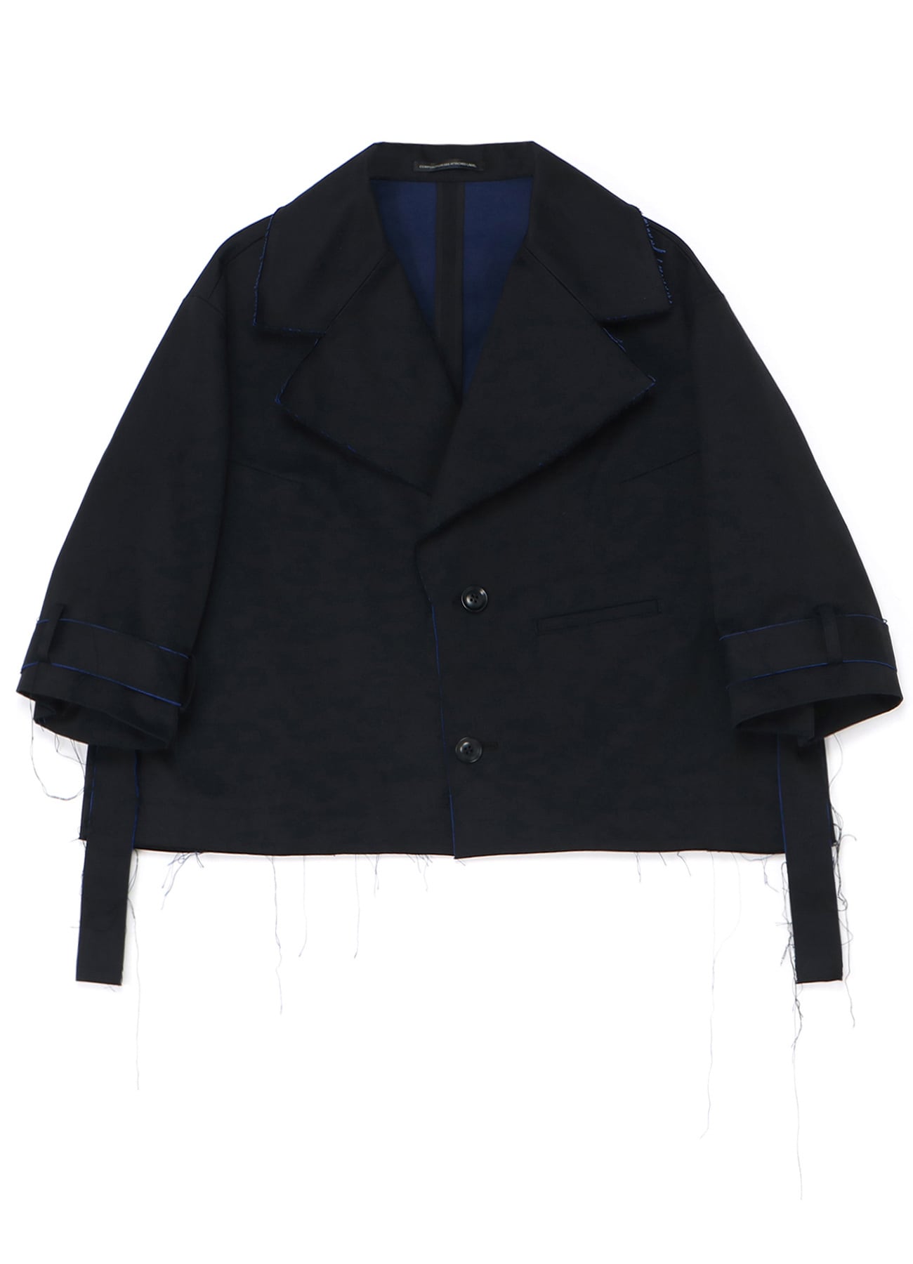 DOUBLE FACED TWILL WIDE COLLAR JACKET
