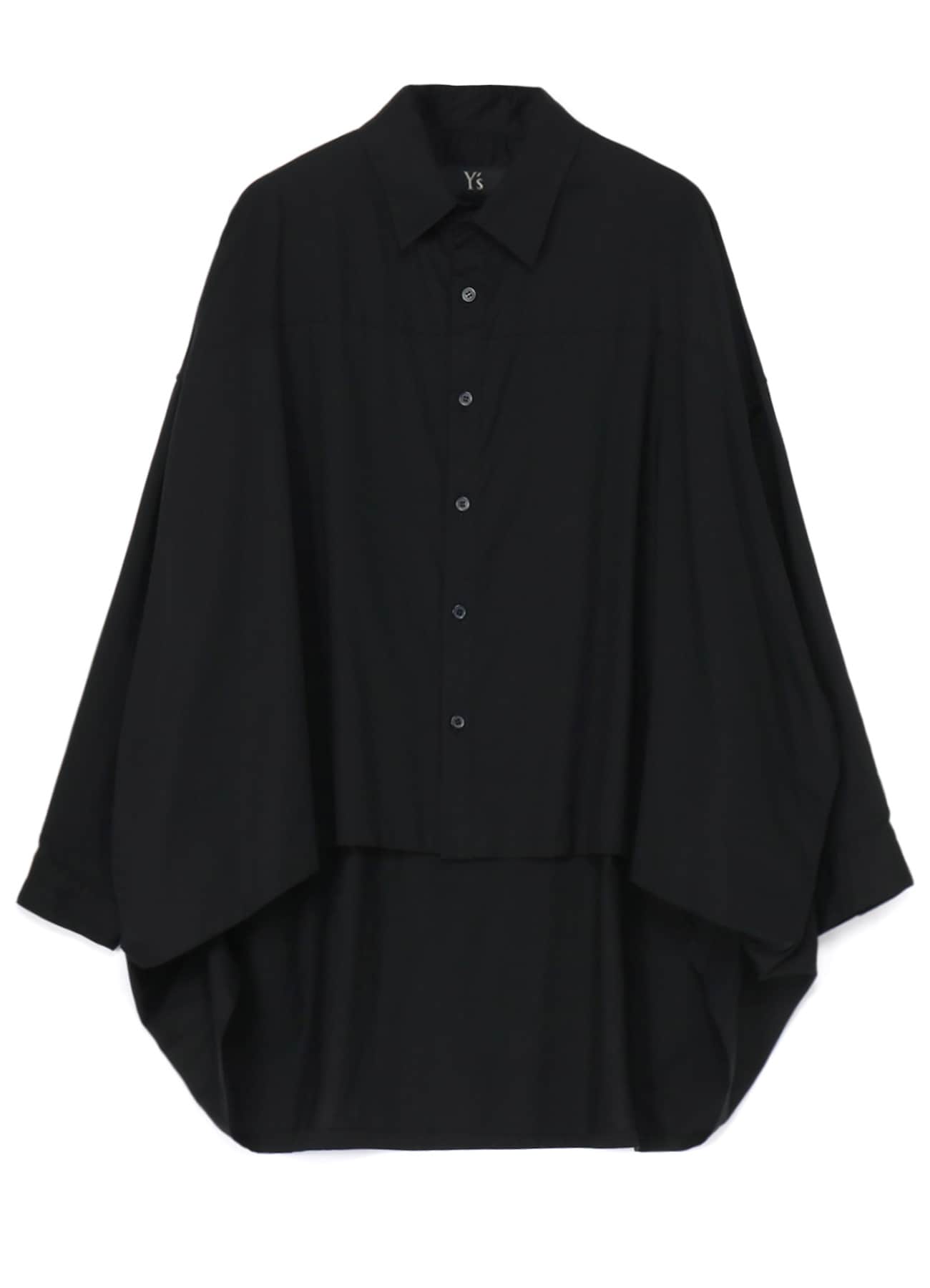 [Y's BORN PRODUCT] THIN COTTON TWILL DOUBLE FRONT OVERSIZED SHIRT