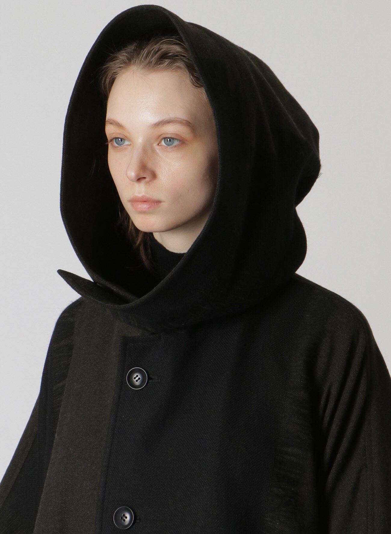 WOOL BLEND CAPE(XS Khaki): Y's｜THE SHOP YOHJI YAMAMOTO