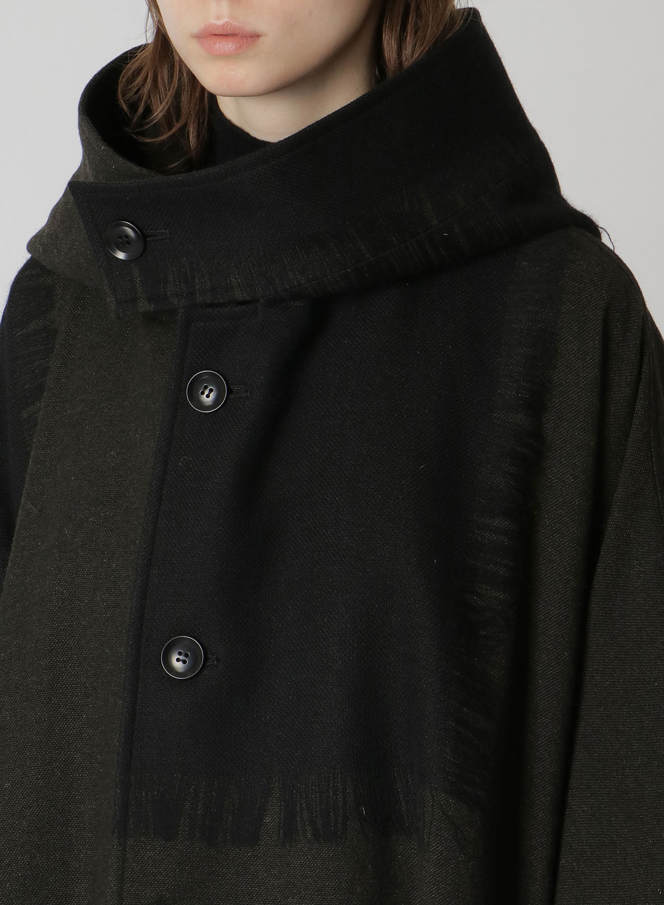 WOOL BLEND CAPE(XS Khaki): Y's｜THE SHOP YOHJI YAMAMOTO