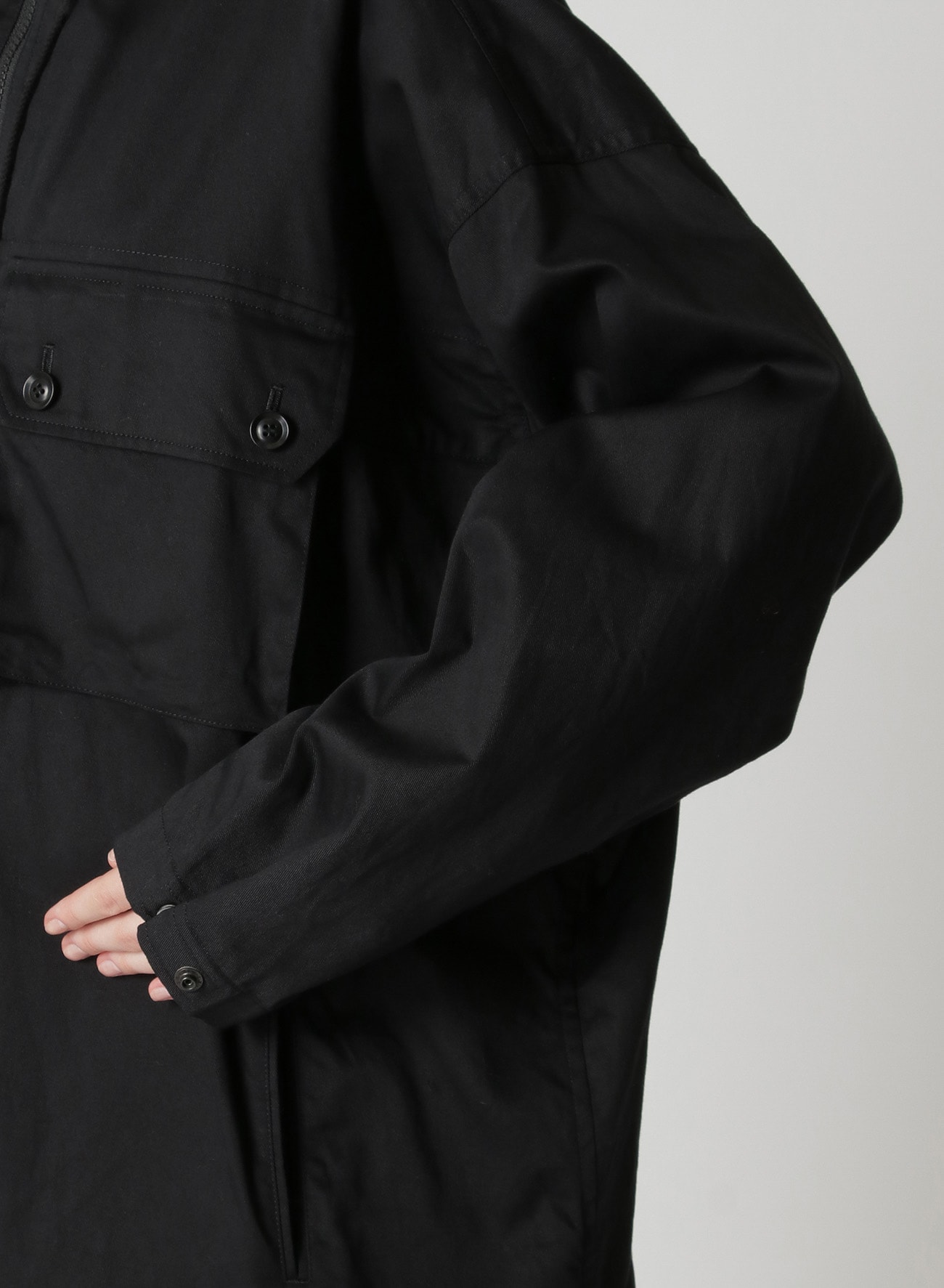 Y's BORN PRODUCT] COTTON TWILL HOODED COAT(XS BLACK): Y's|THE SHOP 