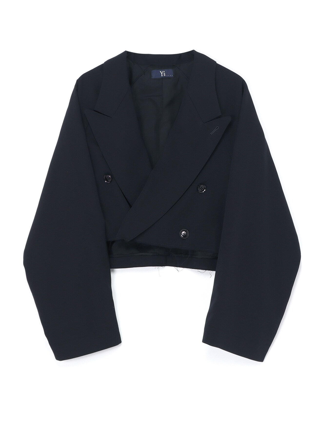 HIGH TWIST WOOL GABARDINE SHORT JACKET(S Navy): Vintage 1.2｜THE