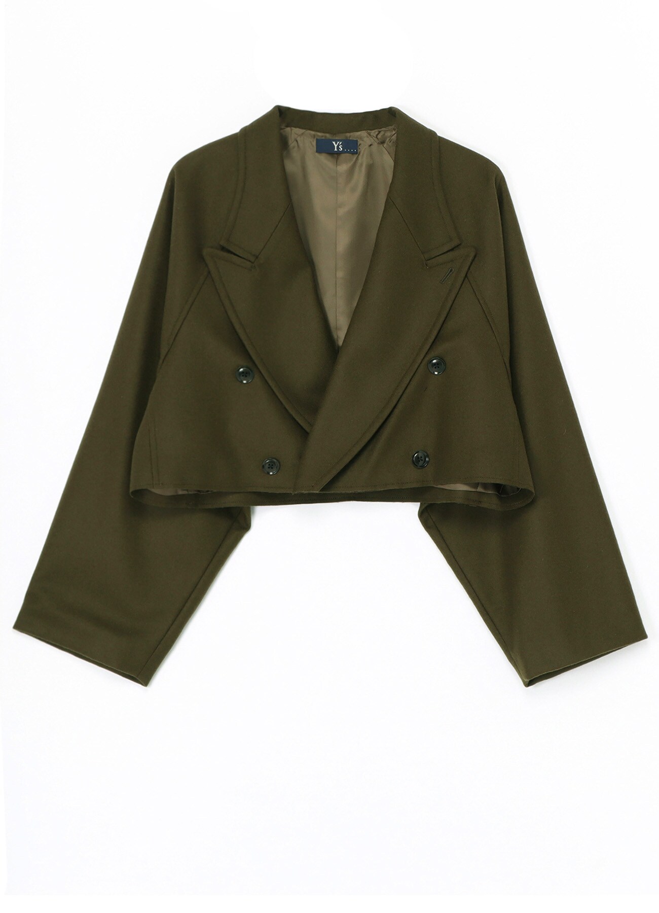 Khaki crop outlet jacket