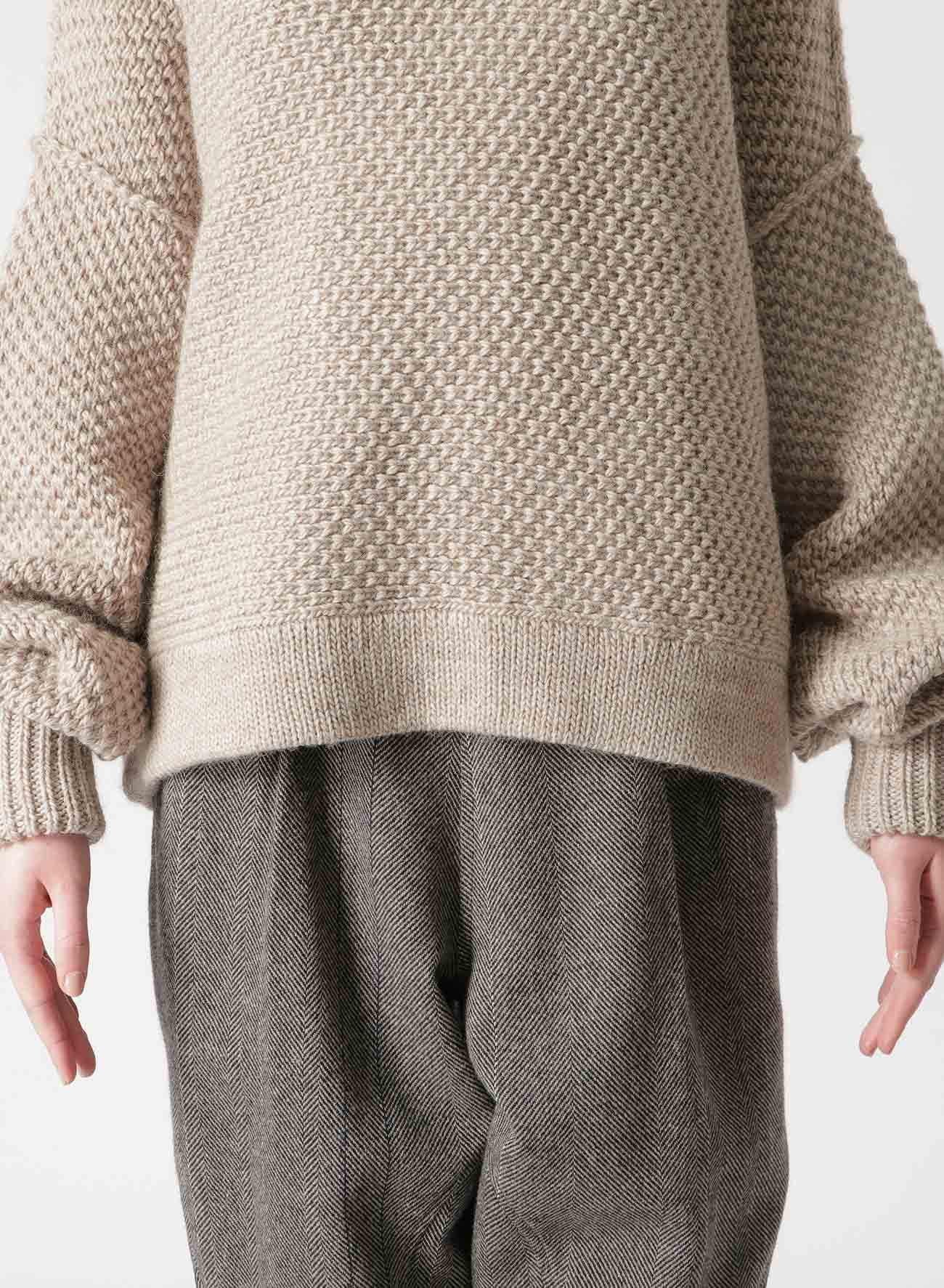 OVERSIZED SLEEVES CROPPED PULLOVER