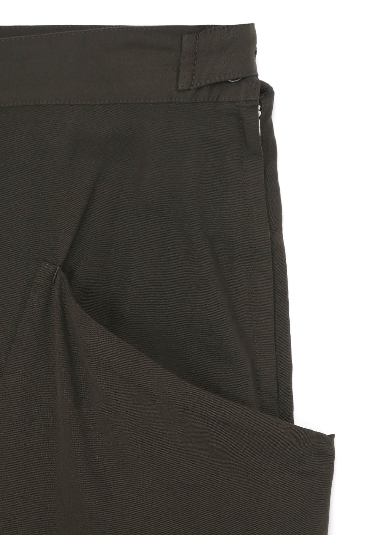 CELLULOSE TWILL GARMENT-DYED LONG POCKET SKIRT
