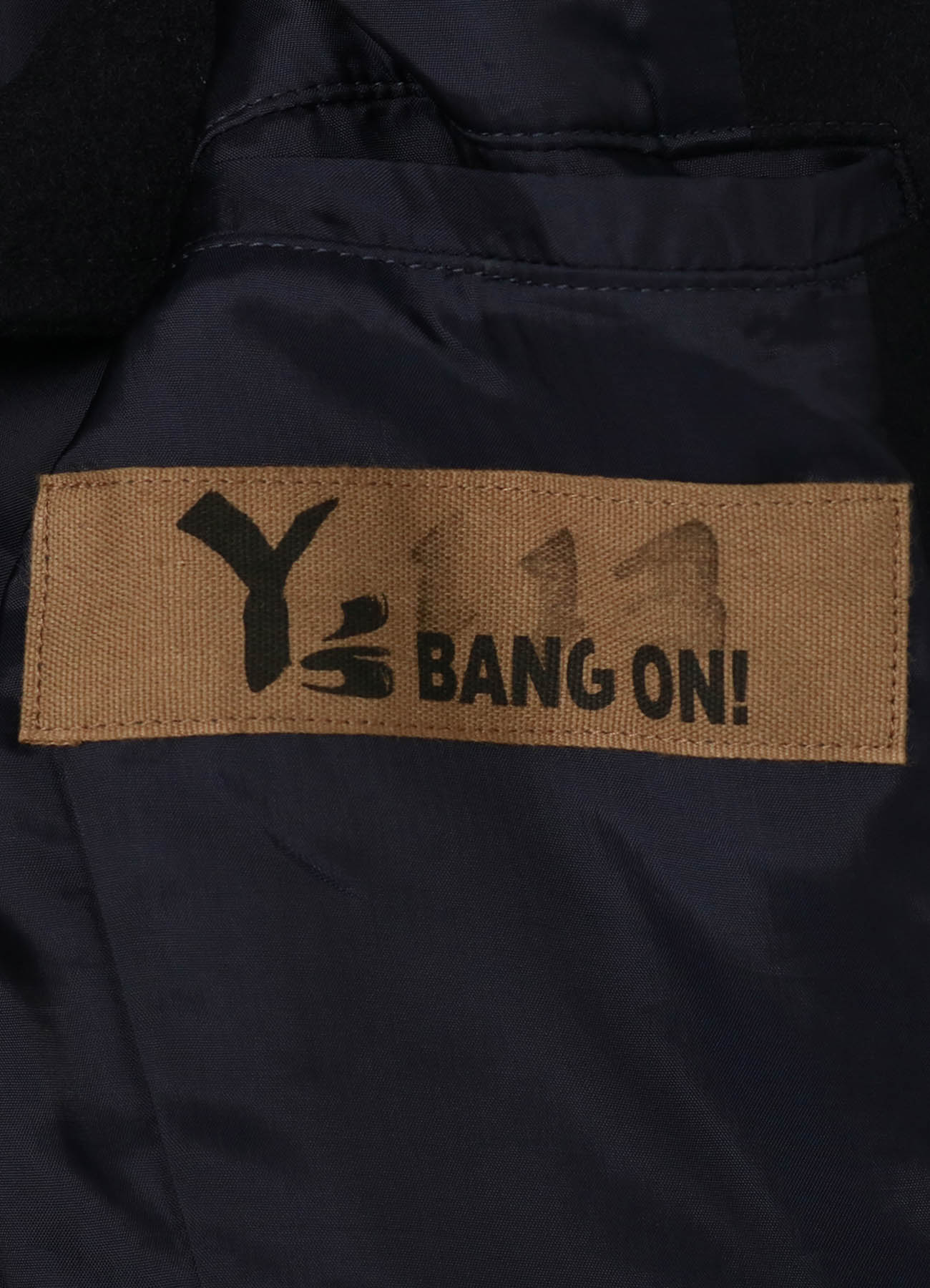 Y's BANG ON!No.113NAVY -Coat Melton cloth