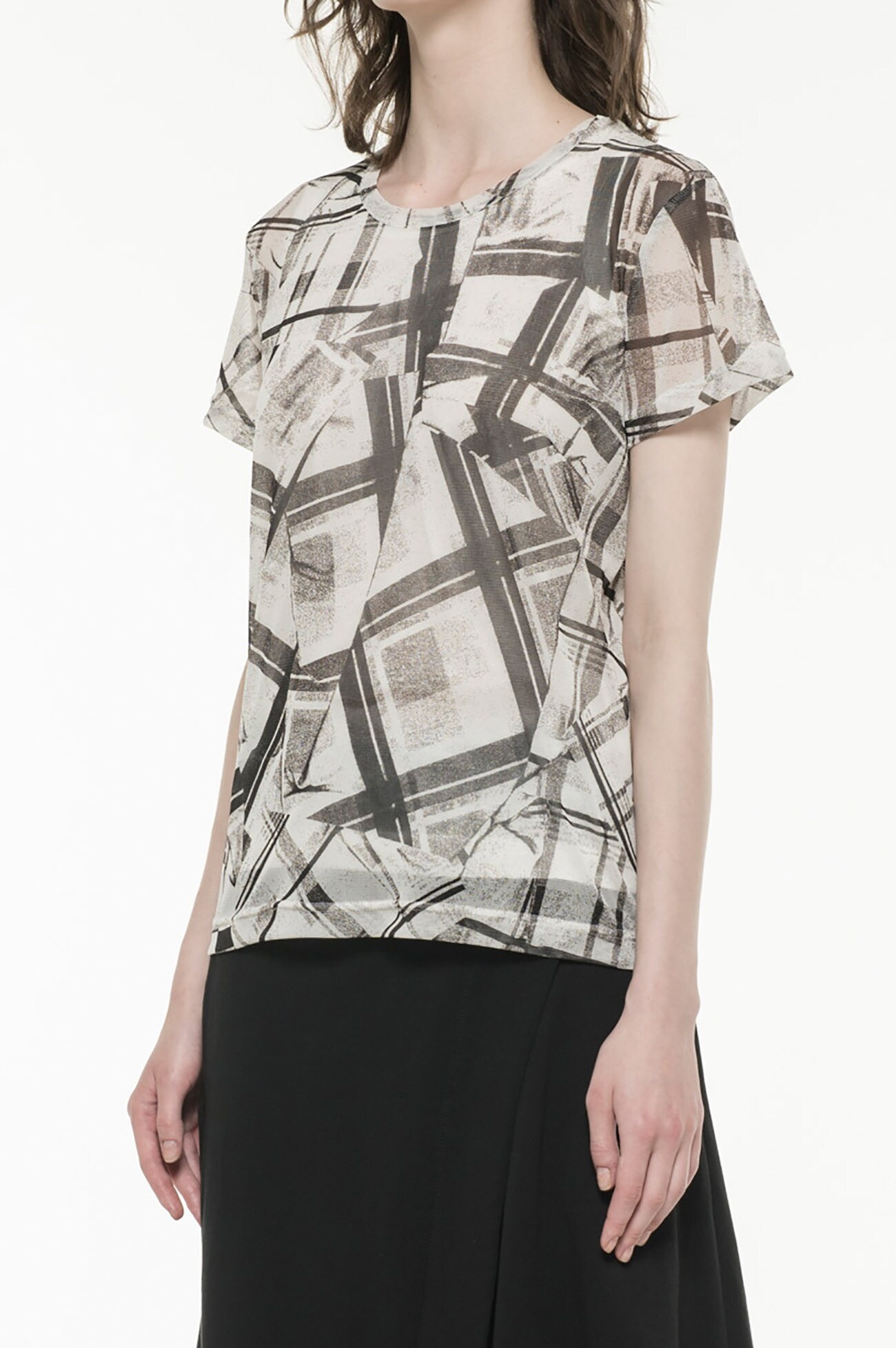 PeTULLE COLLAGE CHECK PRINT SHORT SLEEVE