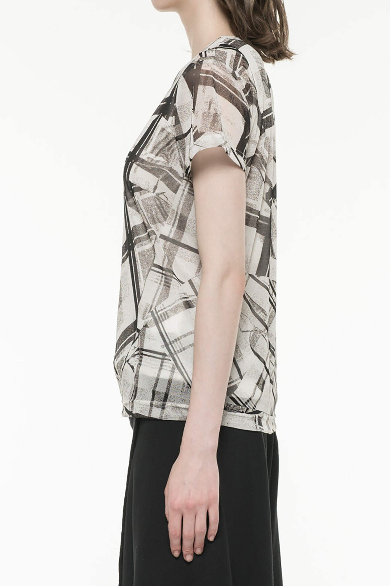PeTULLE COLLAGE CHECK PRINT SHORT SLEEVE
