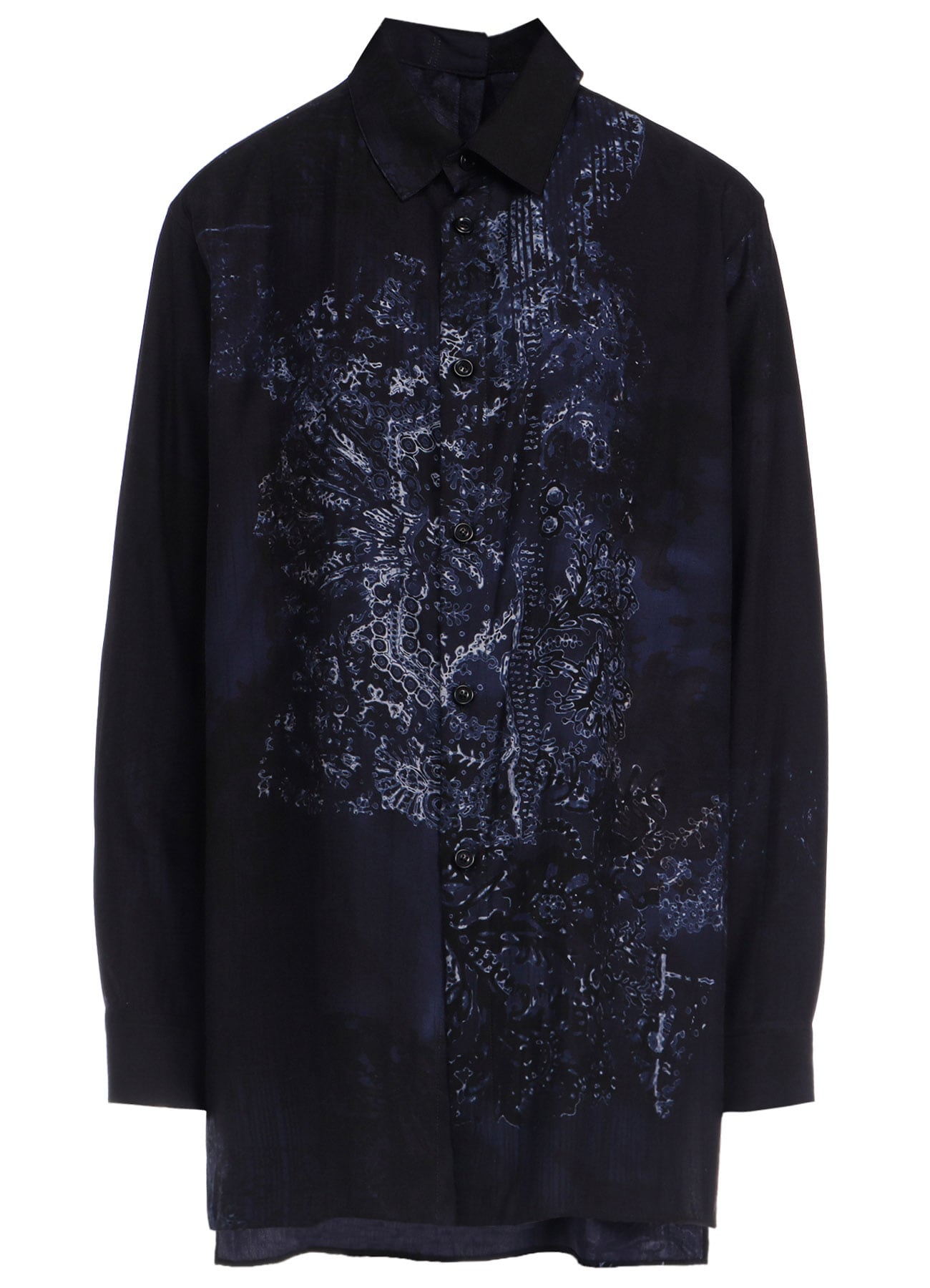 【8/2 12:00(JST) Release】CU/ TWILL LACE DESIGN PT BACK TUCKED OPEN BLOUSE