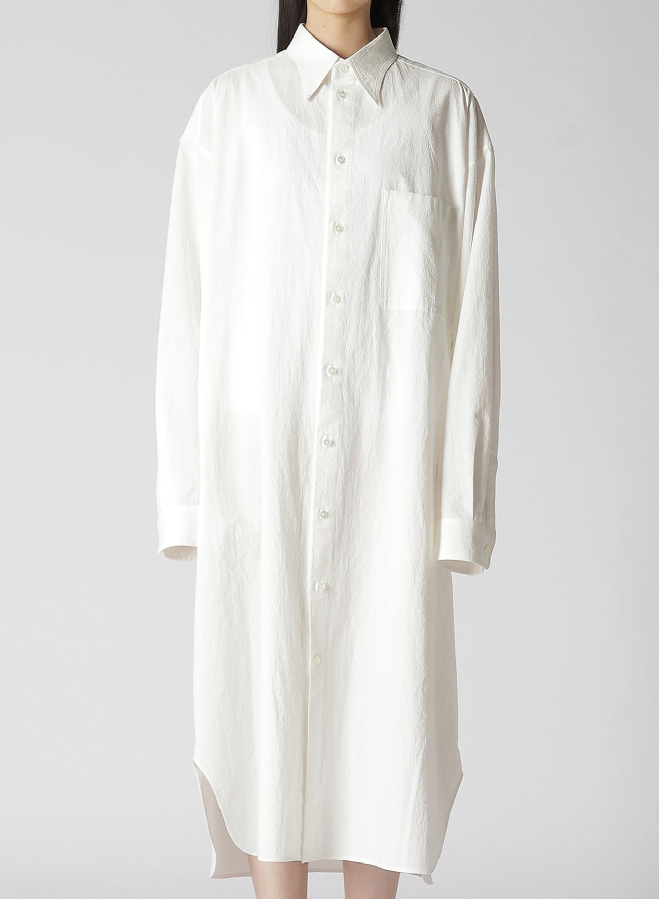 【7/17 12:00(JST) Release】HIGH TWISTED COTTON LONG SHIRT