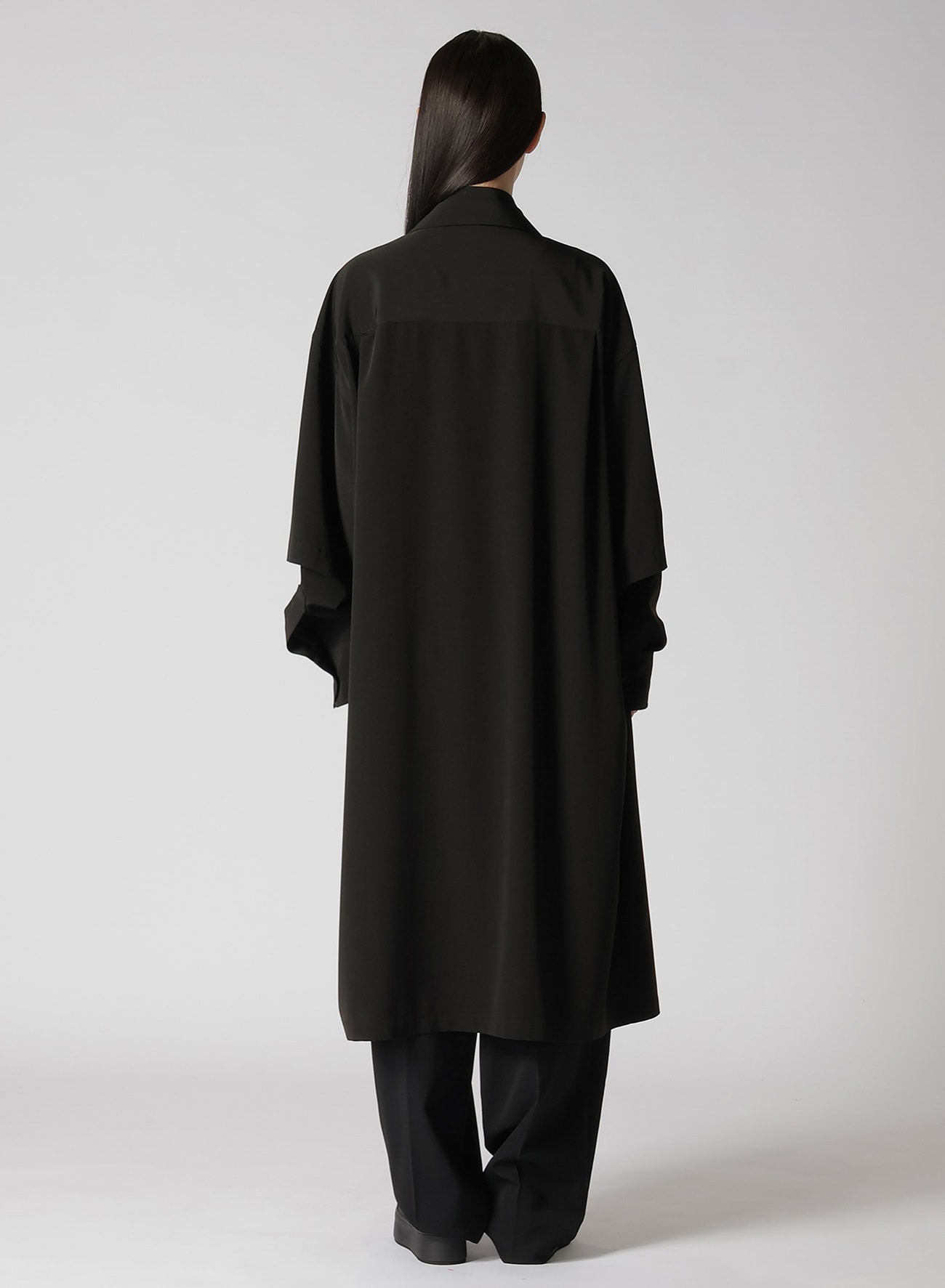 【8/7 12:00(JST) Release】TRIACETATE/POLYESTER DOUBLE LAYERED LONG SHIRT