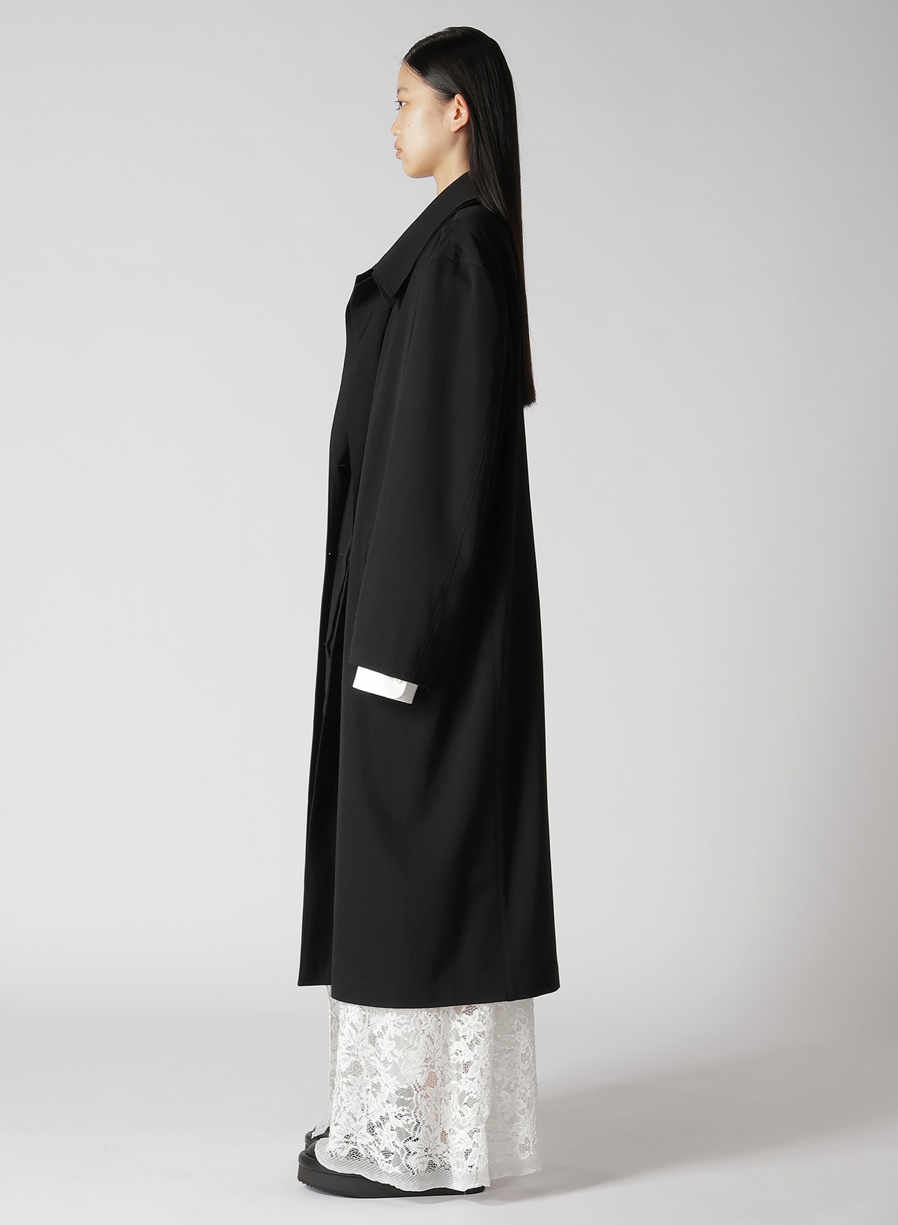 【7/17 12:00(JST) Release】HIGH TWISTED WASHER WOOL GABARDINE DOUBLE LAYERED COAT