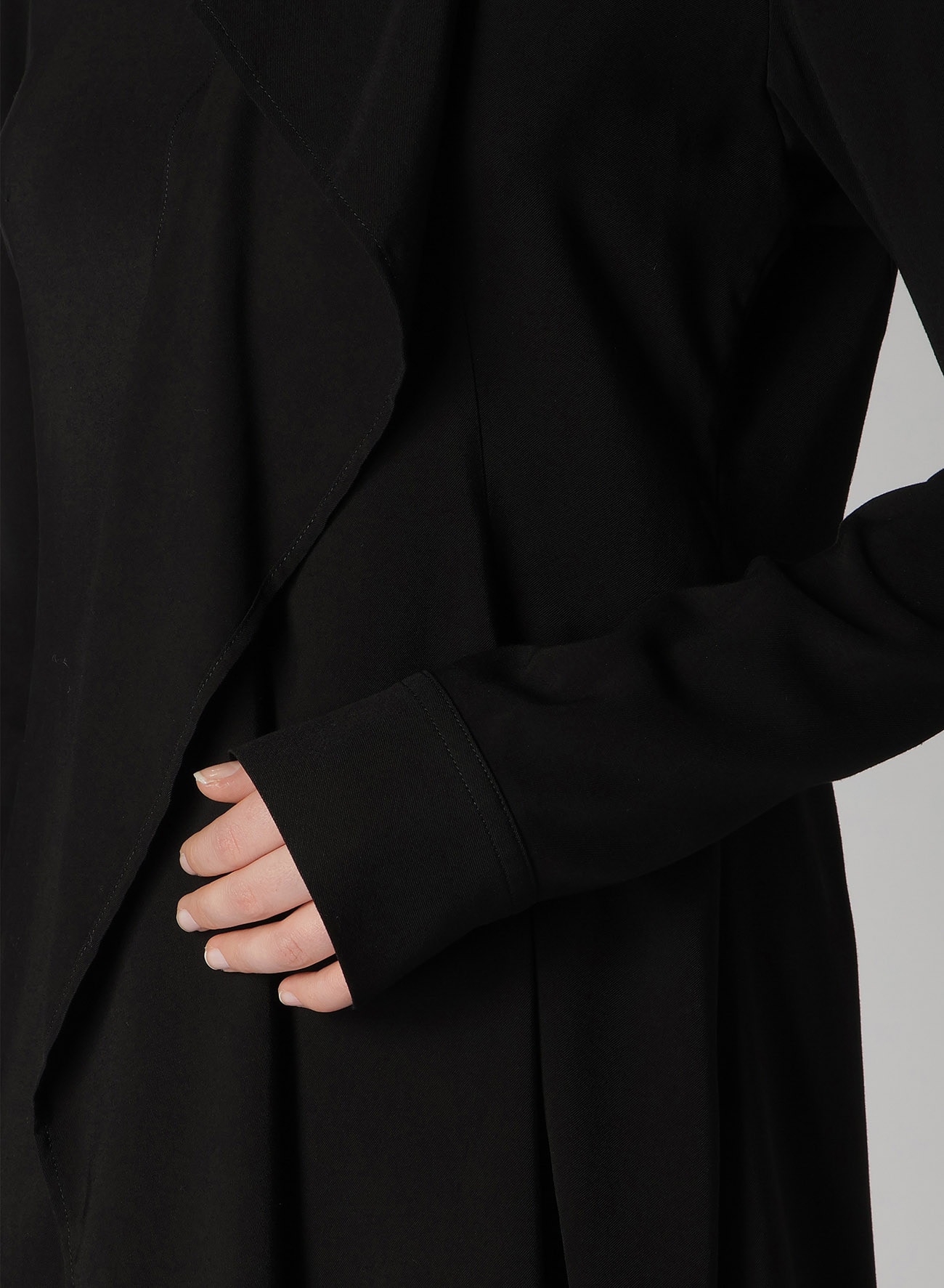 【8/2 12:00(JST) Release】HARD TWISTED GABARDINE DRAPE SHIRT DRESS