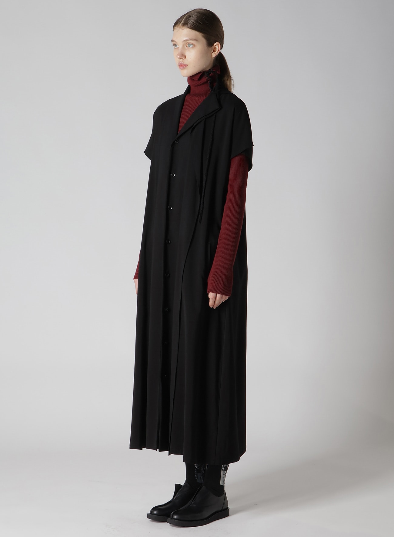 【8/2 12:00(JST) Release】HARD TWISTED GABARDINE FRENCH SLEEVE DRESS