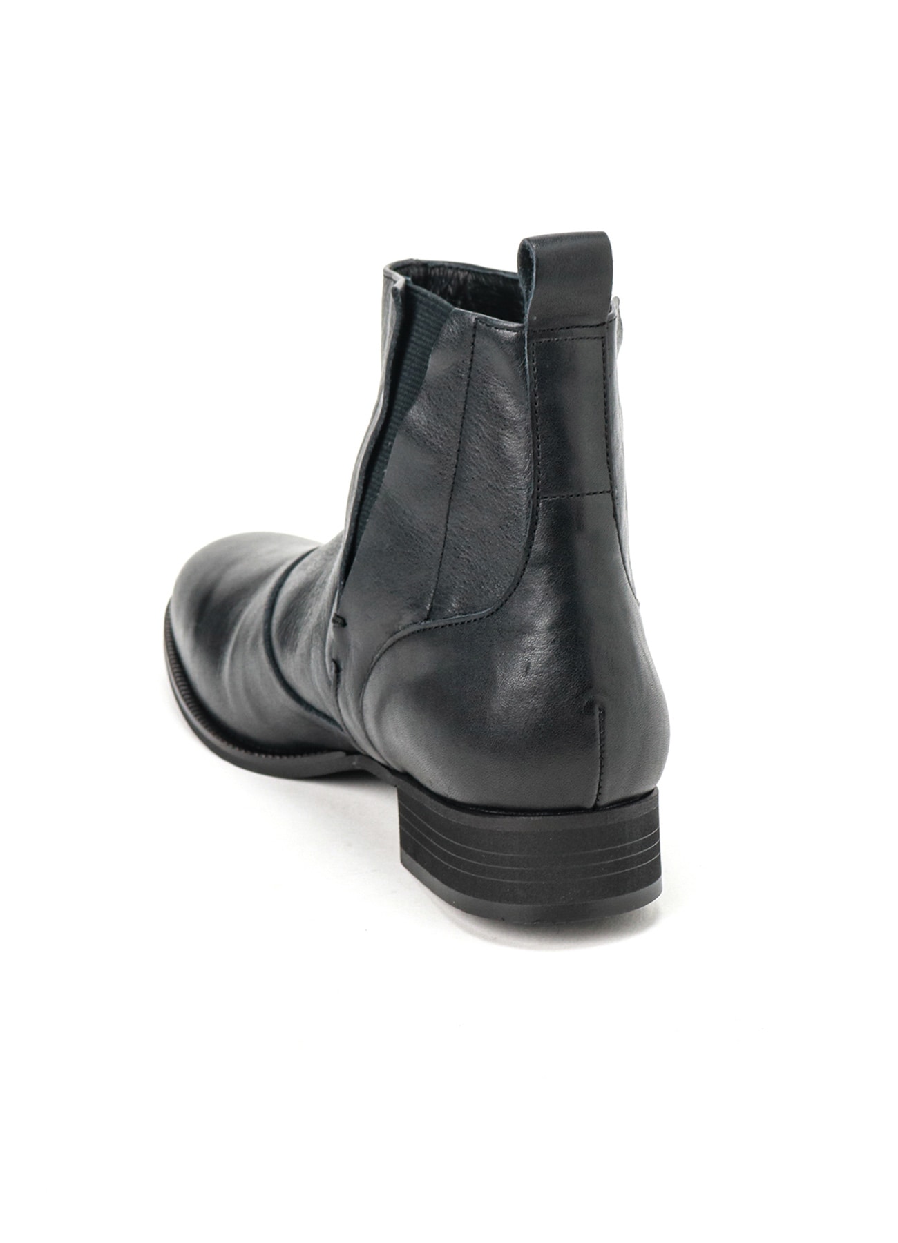 SEMI-GLOSS LEATHER SIDE GORE SHORT BOOTS