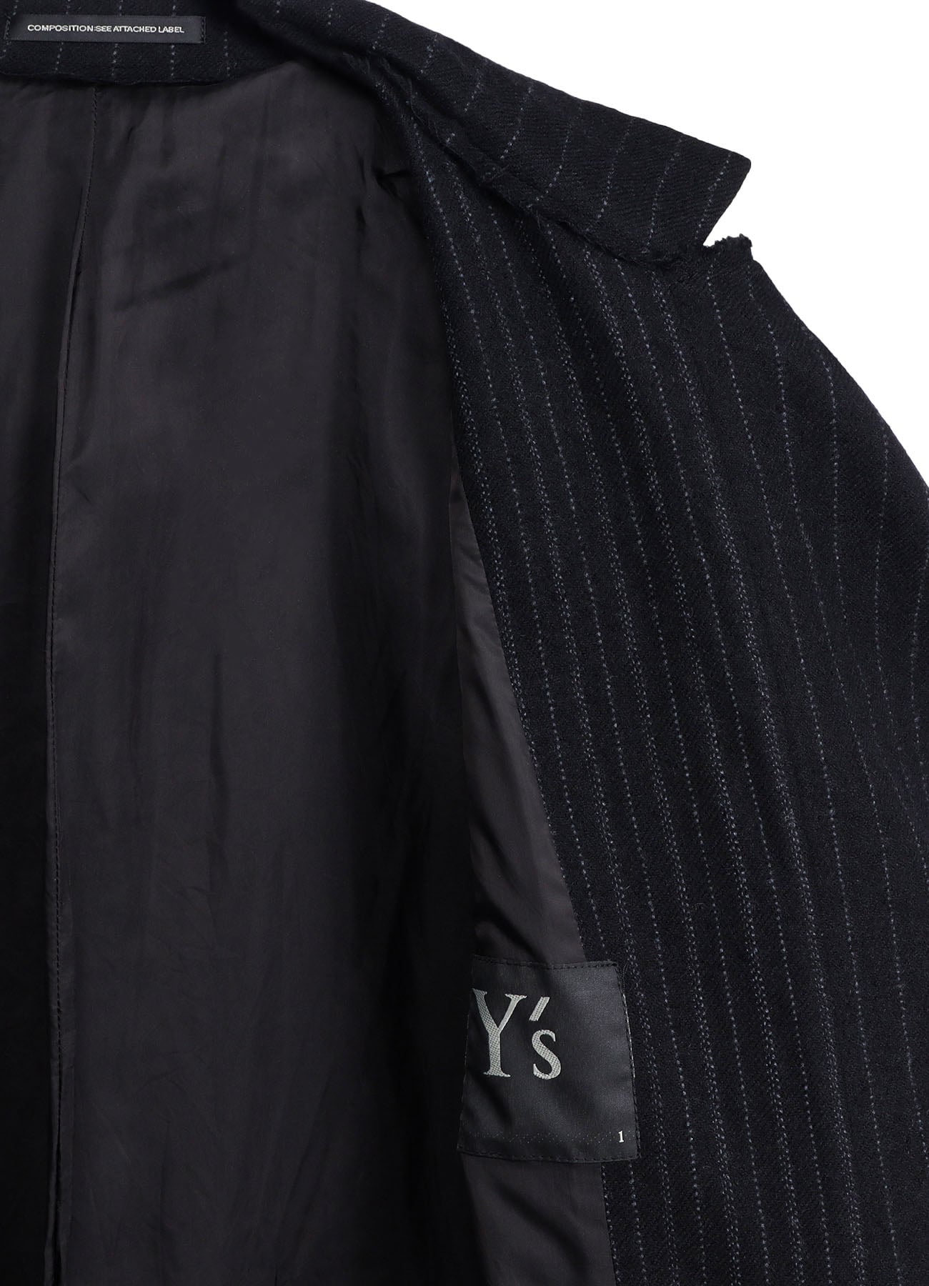 【9/13 12:00(JST) Release】WOOL PINSTRIPE LEFT FACING JACKET