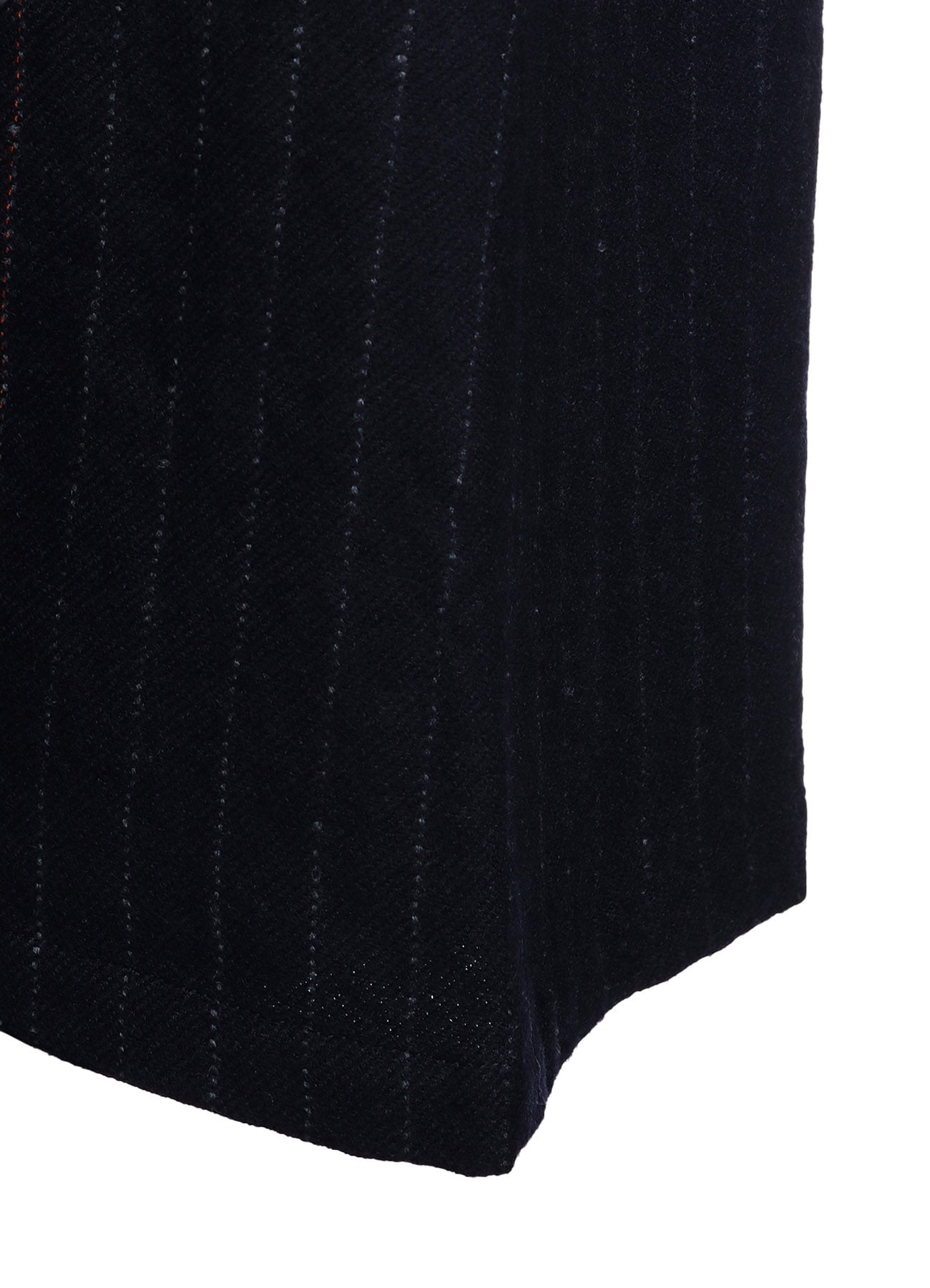 【9/13 12:00(JST) Release】WOOL PINSTRIPE LEFT SIDE PATCH SKIRT PANTS