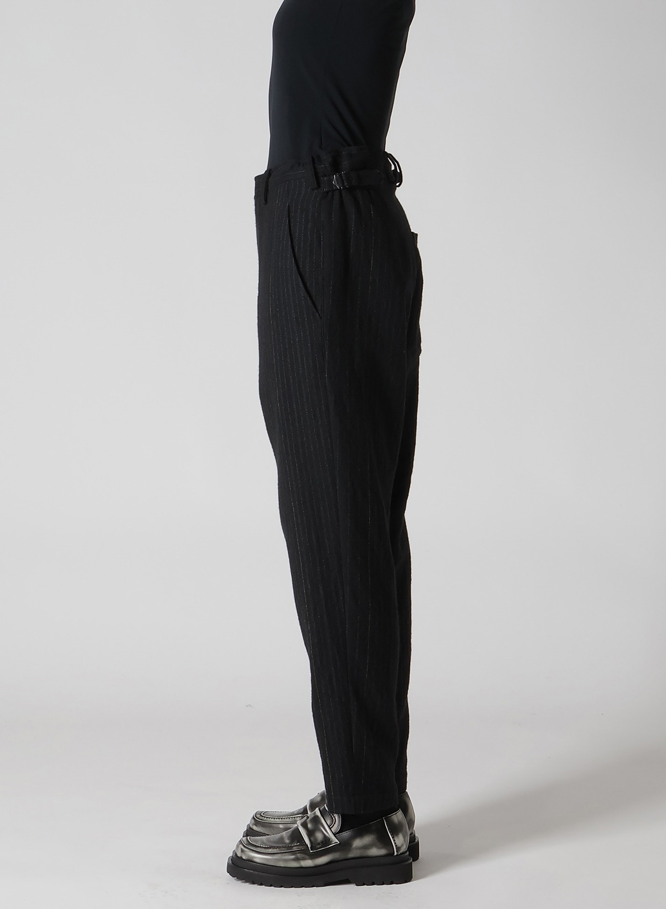 【9/13 12:00(JST) Release】WOOL PINSTRIPE TAPERED PANTS